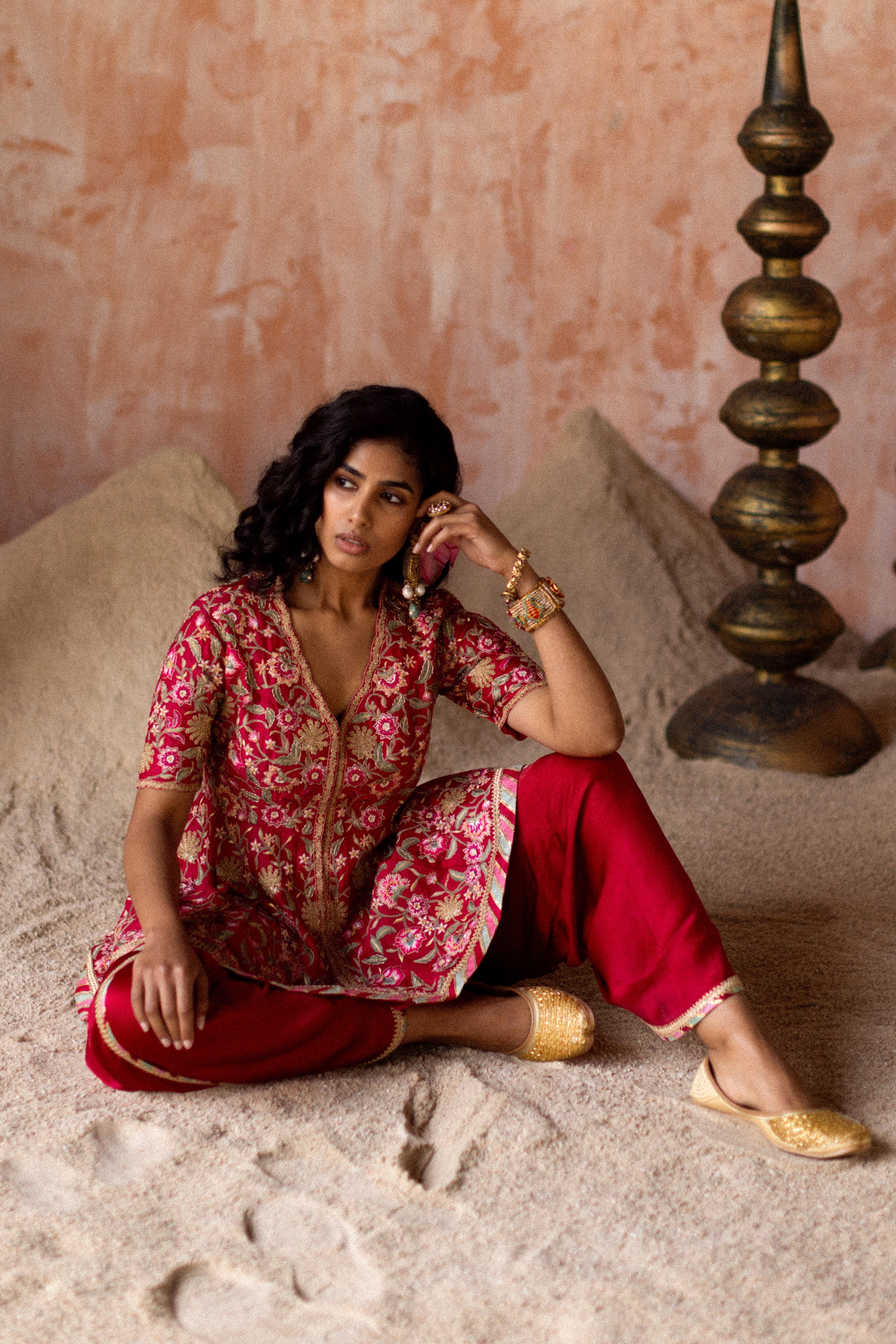 Mirai Peplum With Dhoti Pants