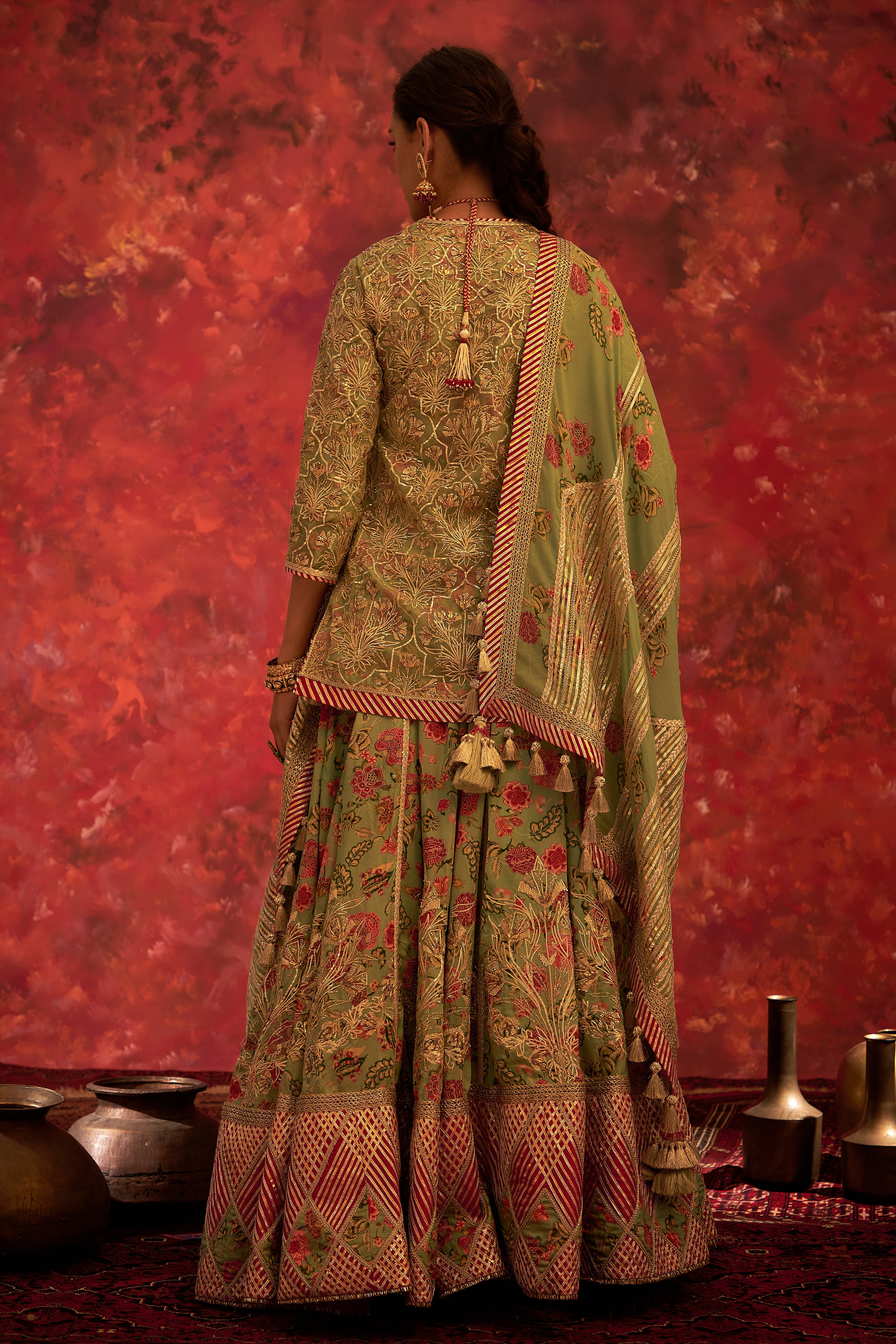 Noor Short Kurta With Lehenga Skirt