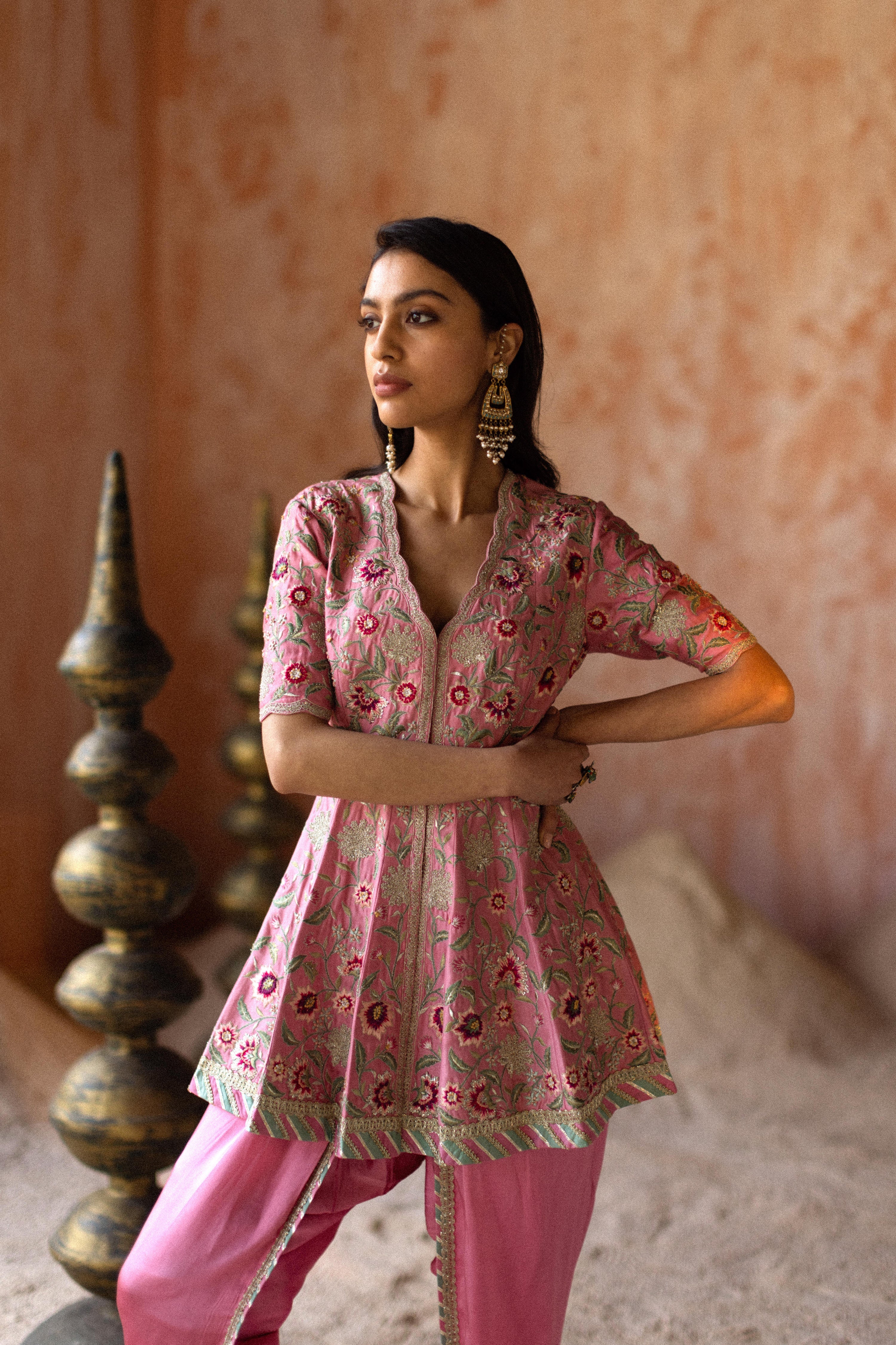 Mirai Peplum With Dhoti Pants