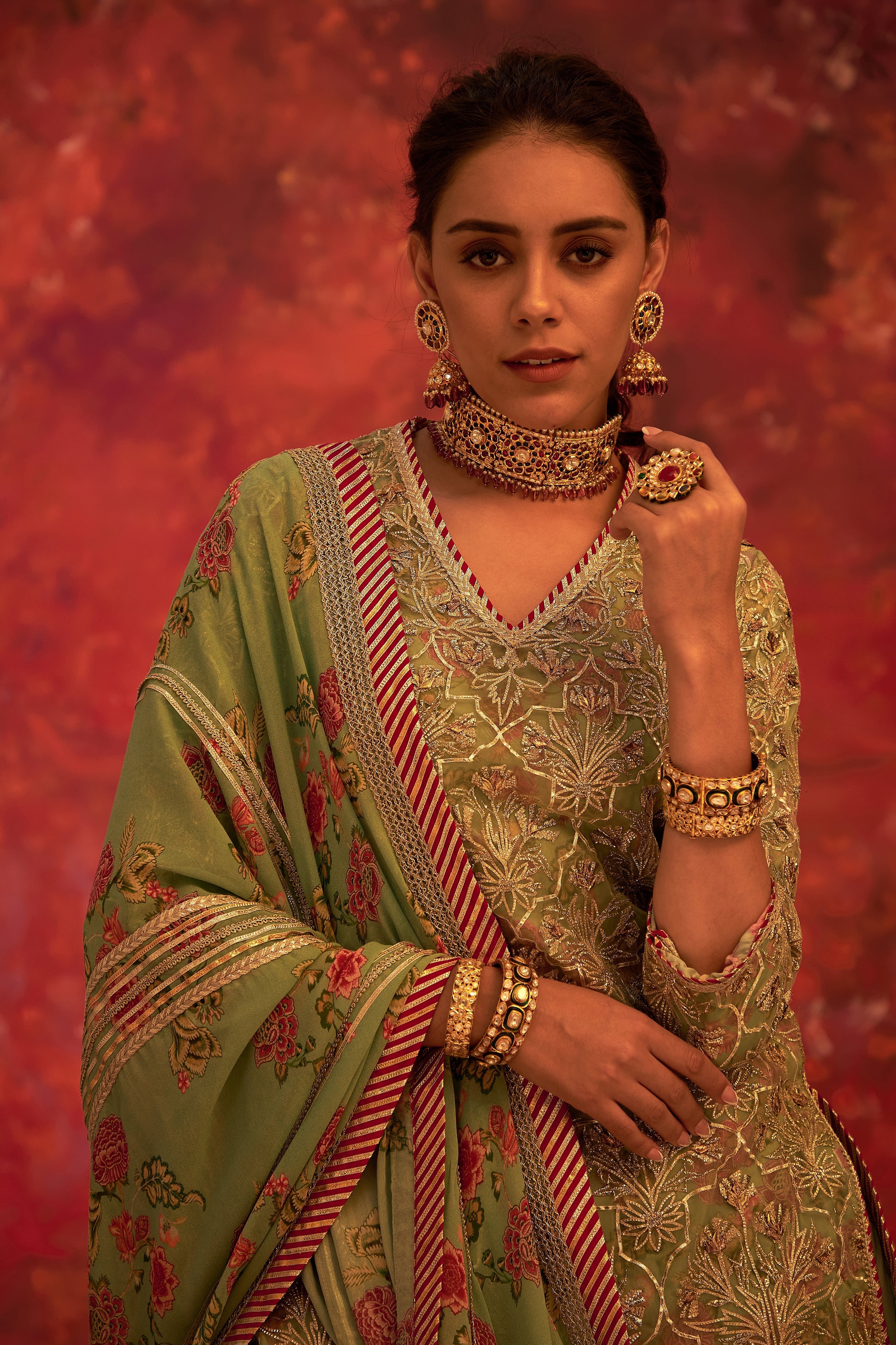 Noor Short Kurta With Lehenga Skirt