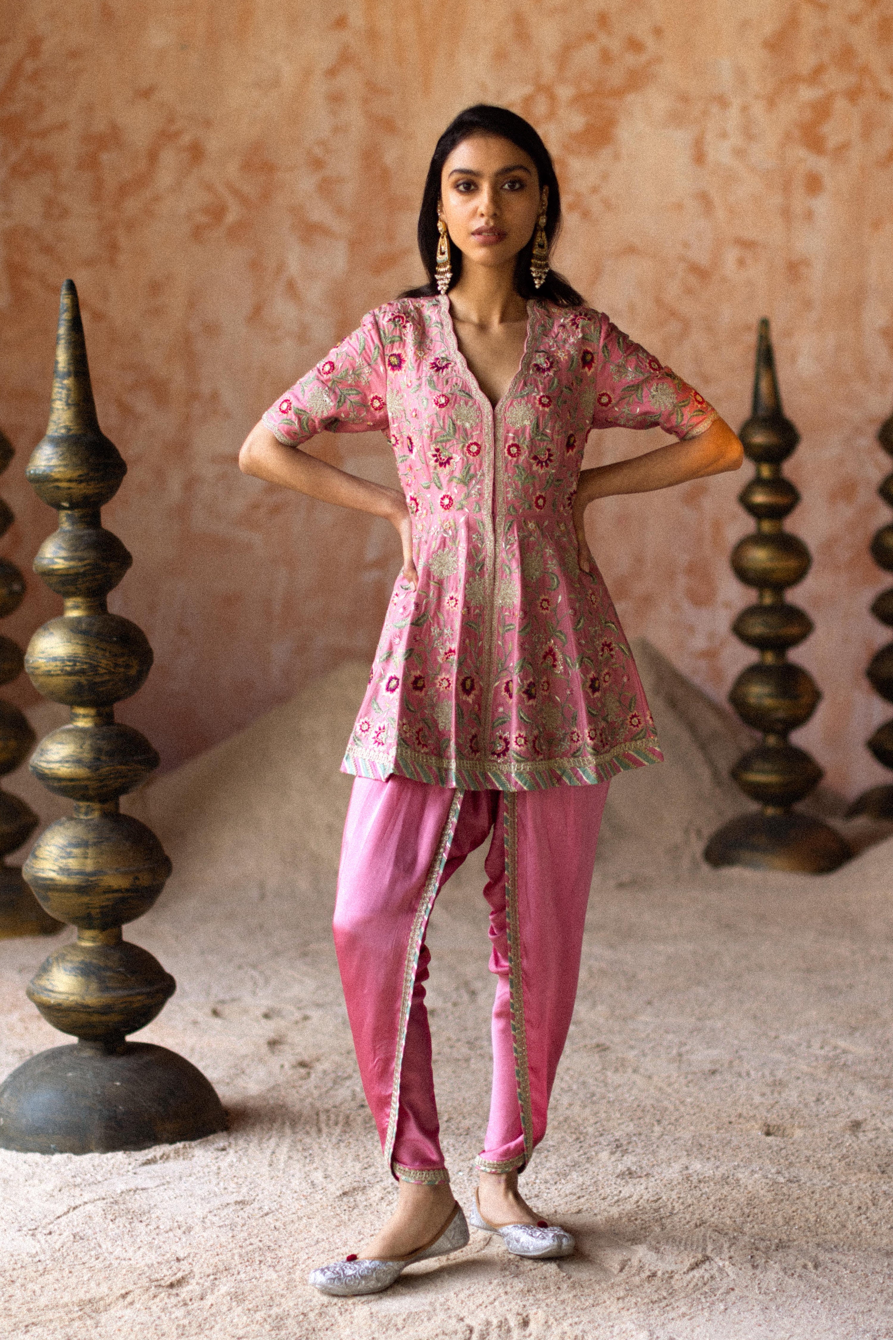 Mirai Peplum With Dhoti Pants