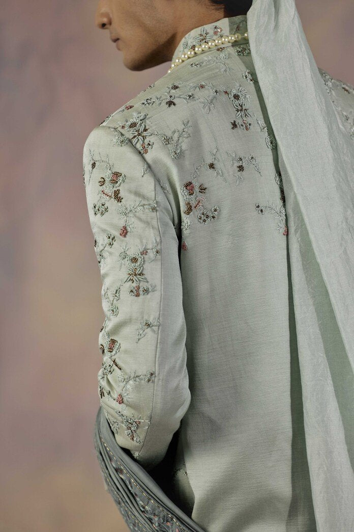 Eau De Nil Sherwani Set