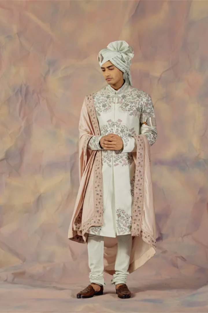 Hazy Blue Sherwani Set