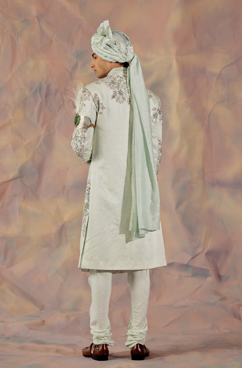 Hazy Blue Sherwani Set