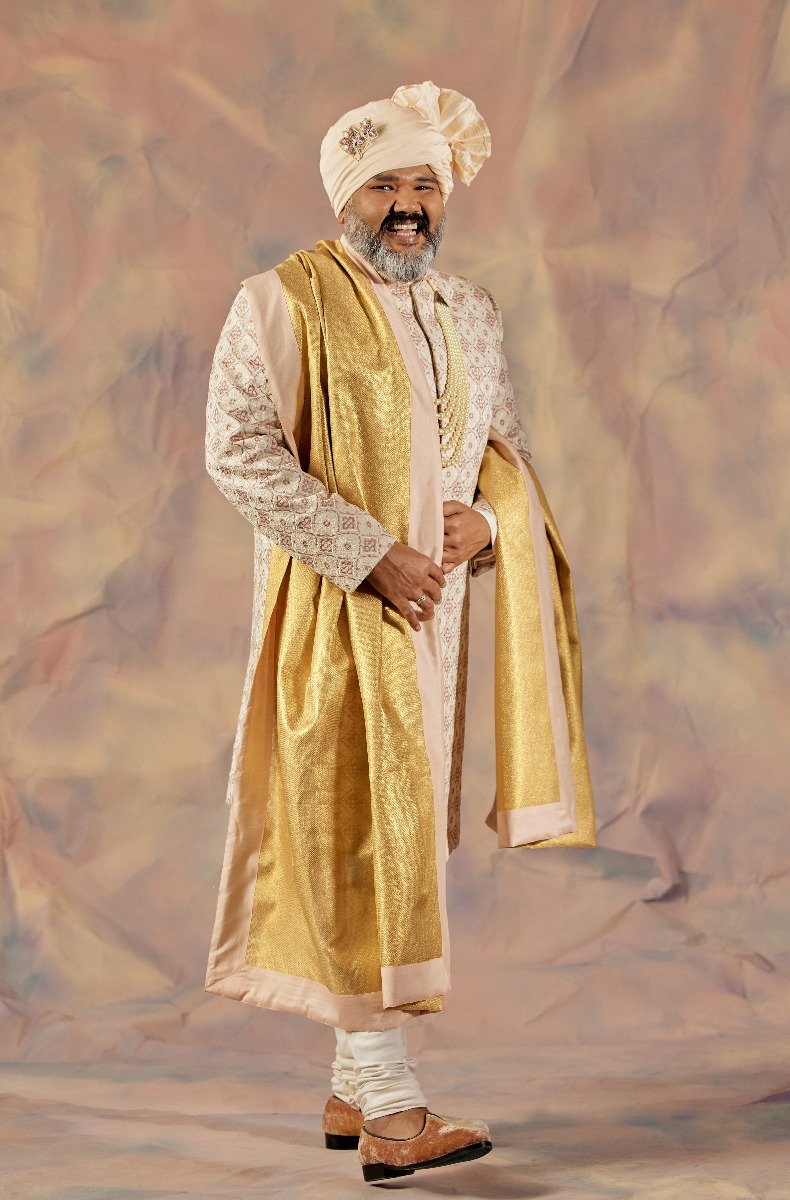 Jmc Block Sherwani Set