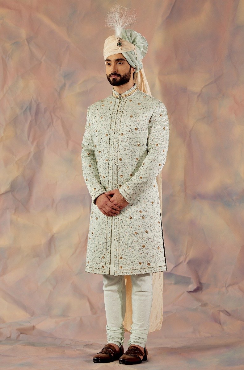 The Blue Momentum Sherwani Set