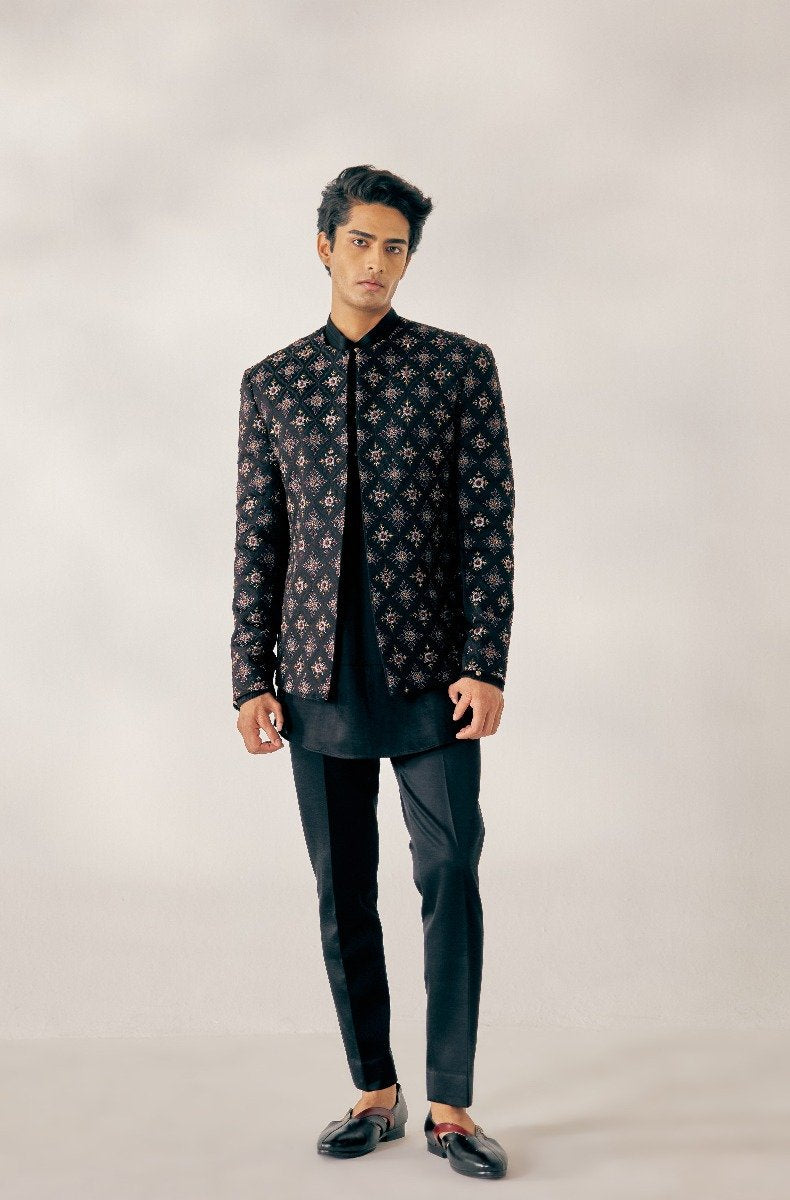 Black Rose Short Jacket Set