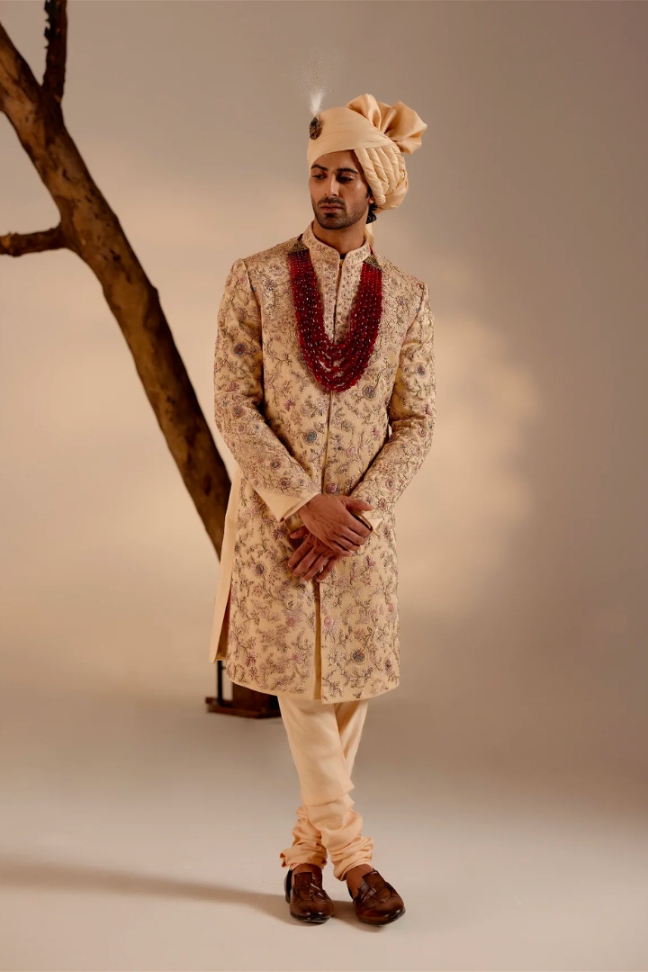 Pale Gold Sherwani