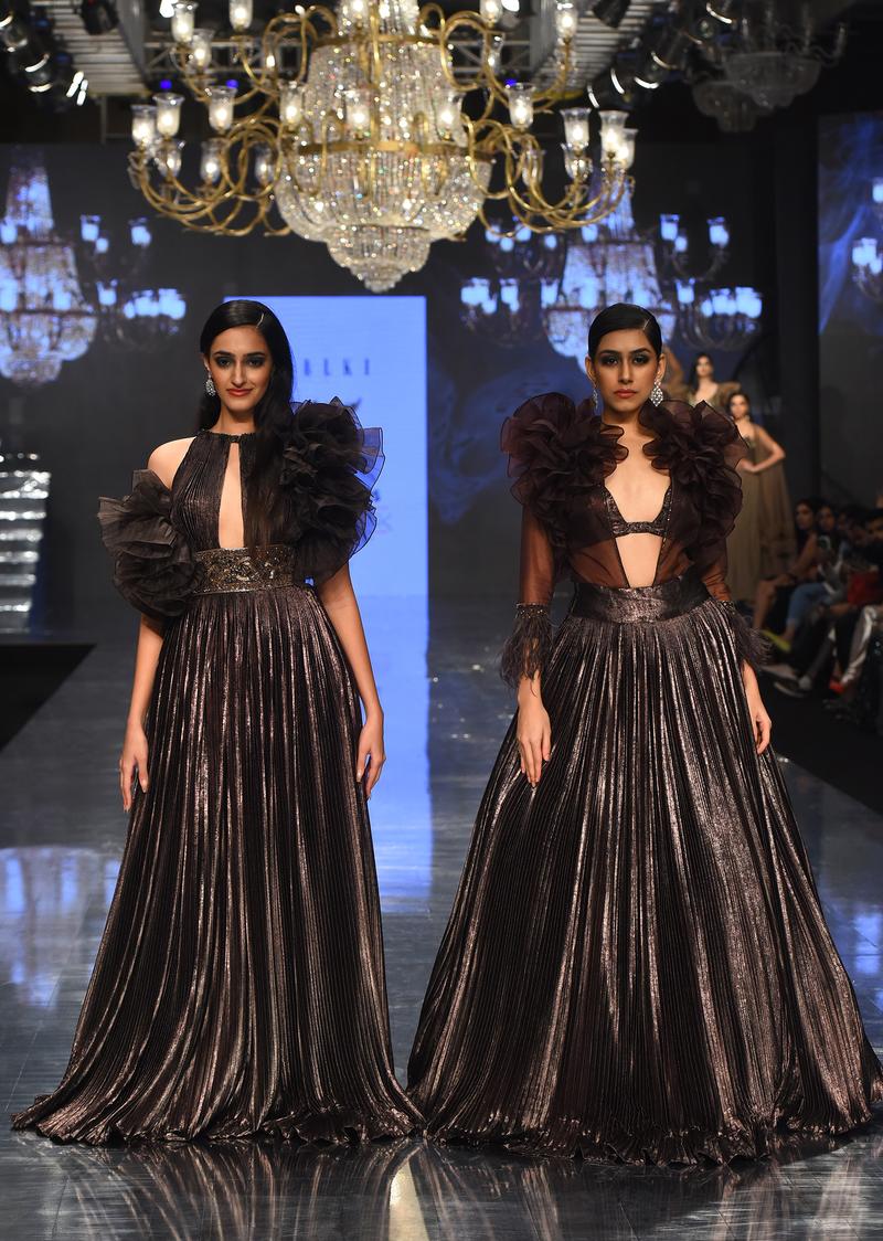 Dark Brown Lehenga With A Fancy Shrug - Noor 2022