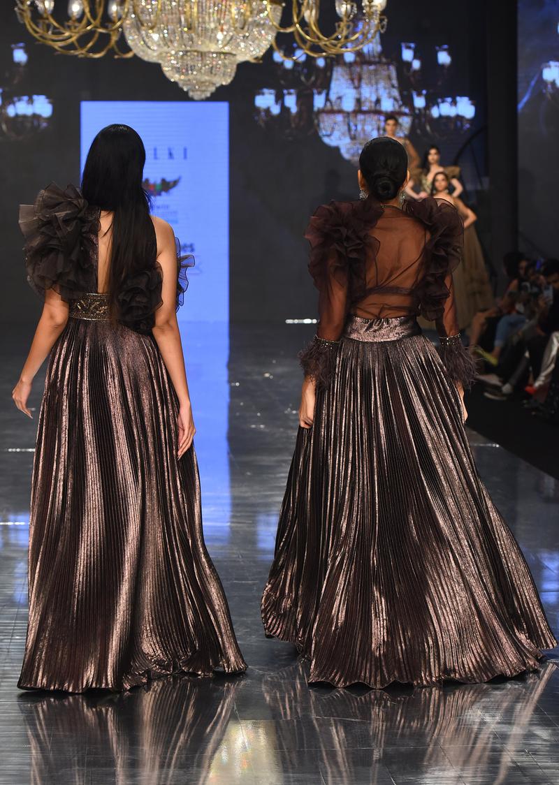 Dark Brown Lehenga With A Fancy Shrug - Noor 2022