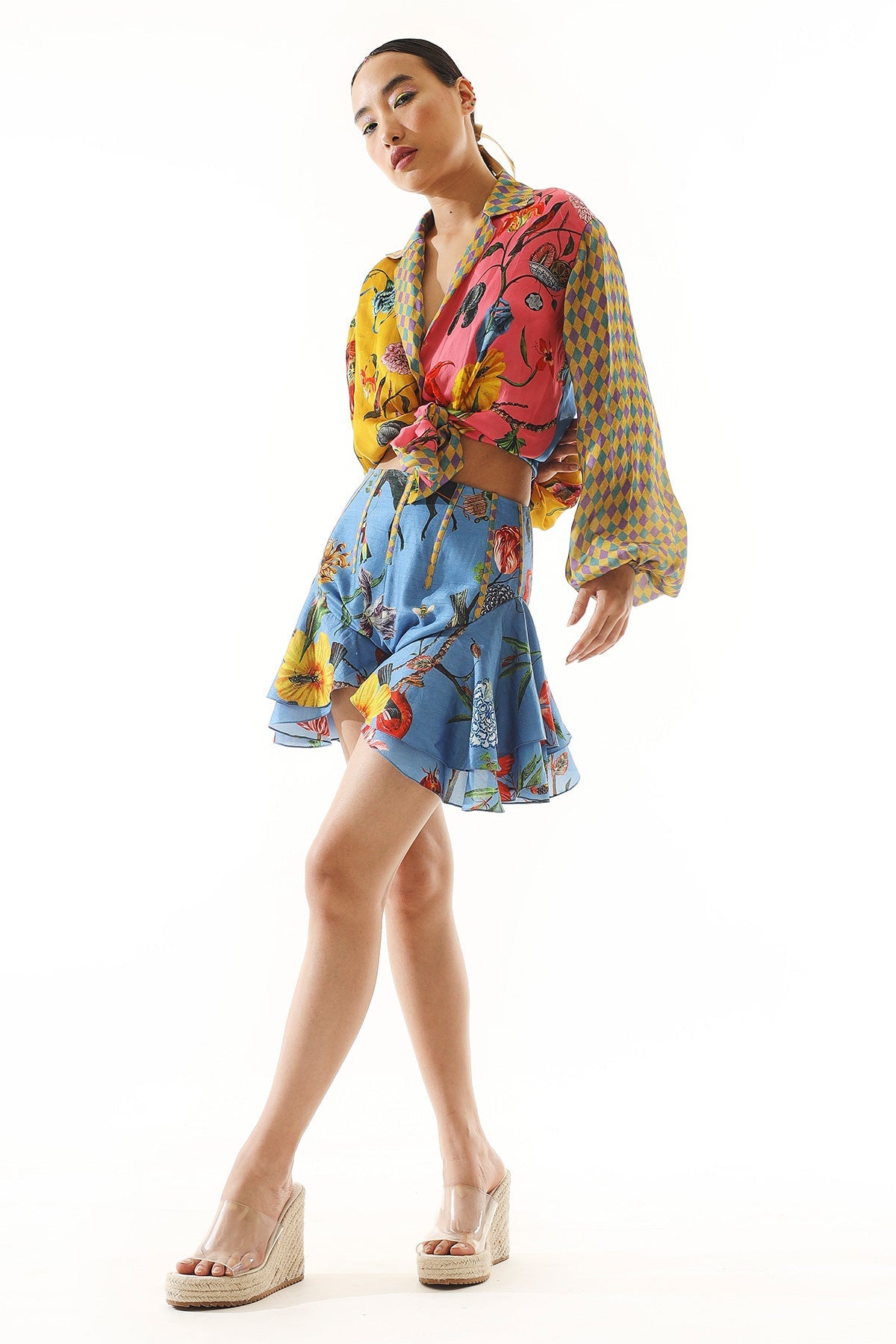 Printed Frill Shorts