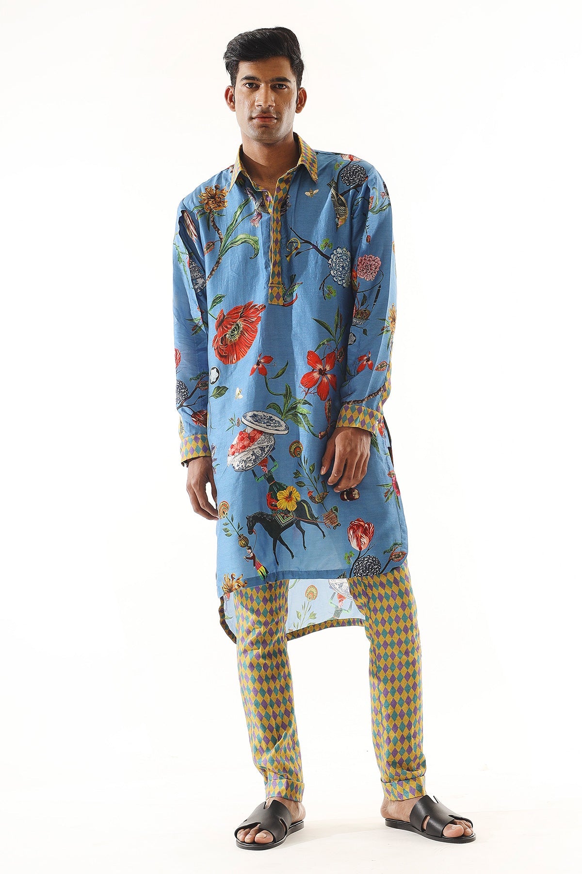 Printed Kurts And Pant Set