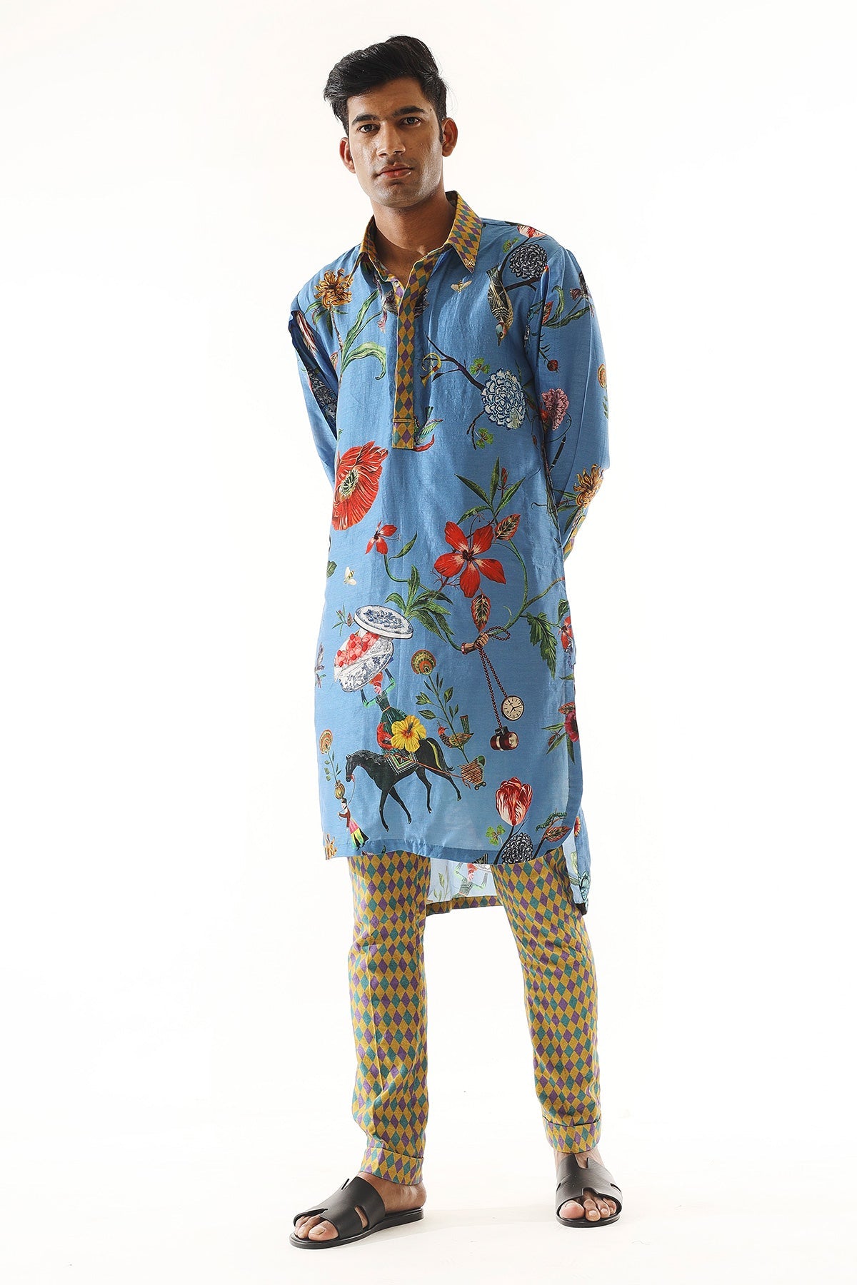 Printed Kurts And Pant Set