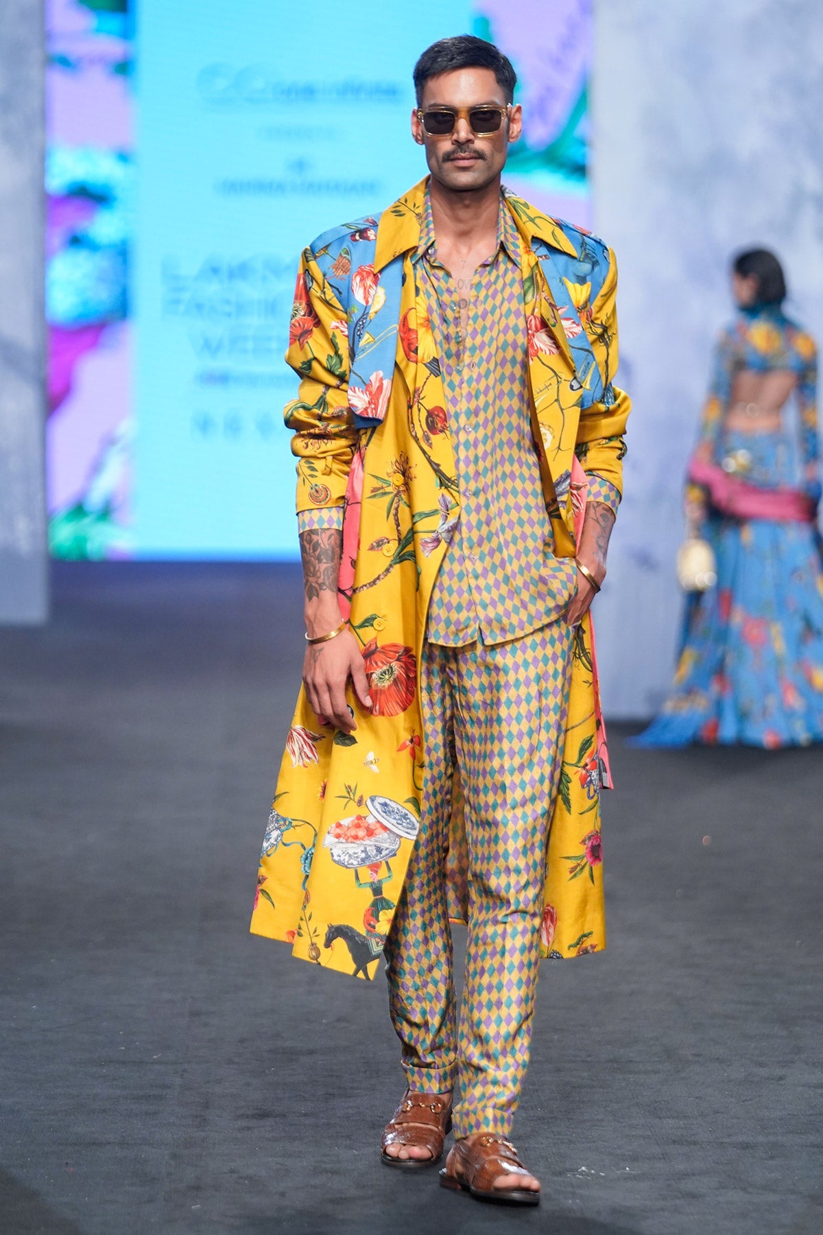 Printed Trench Coat