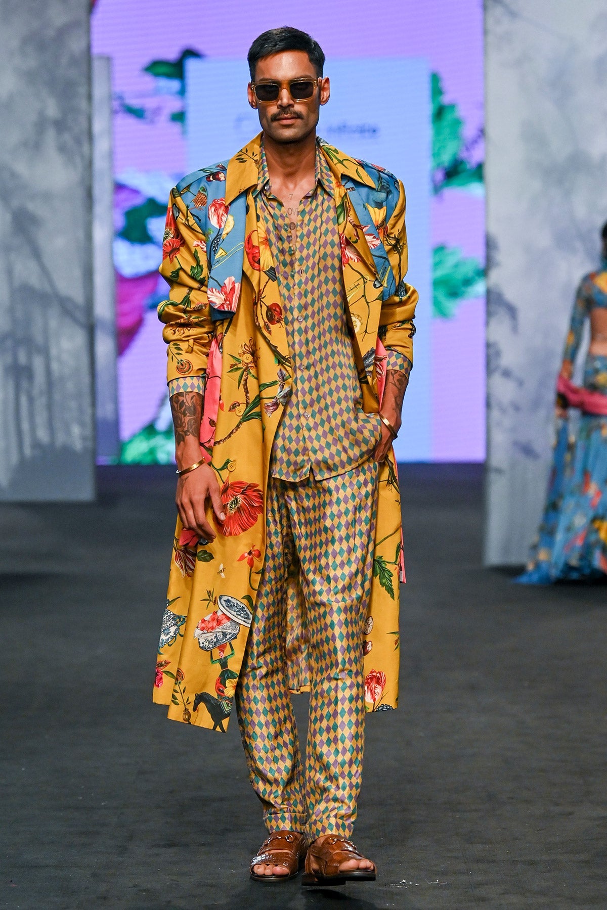 Printed Trench Coat
