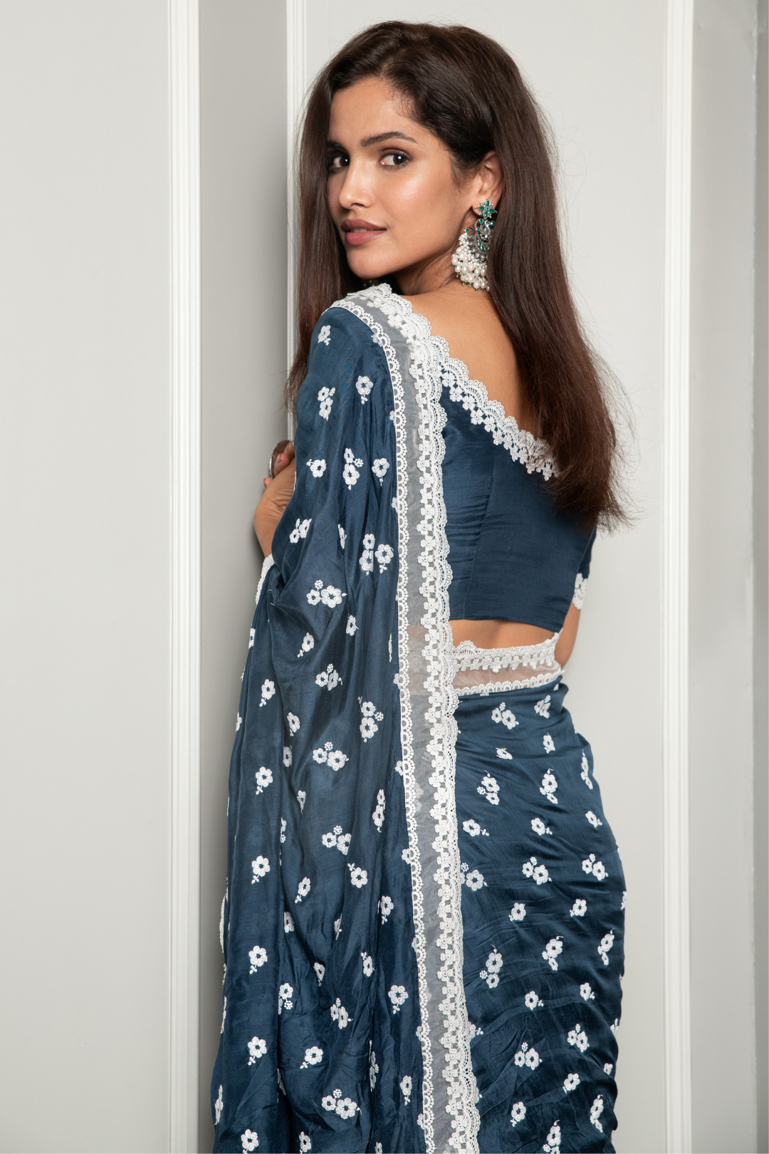 Mulmul Luana Silk Blue Saree