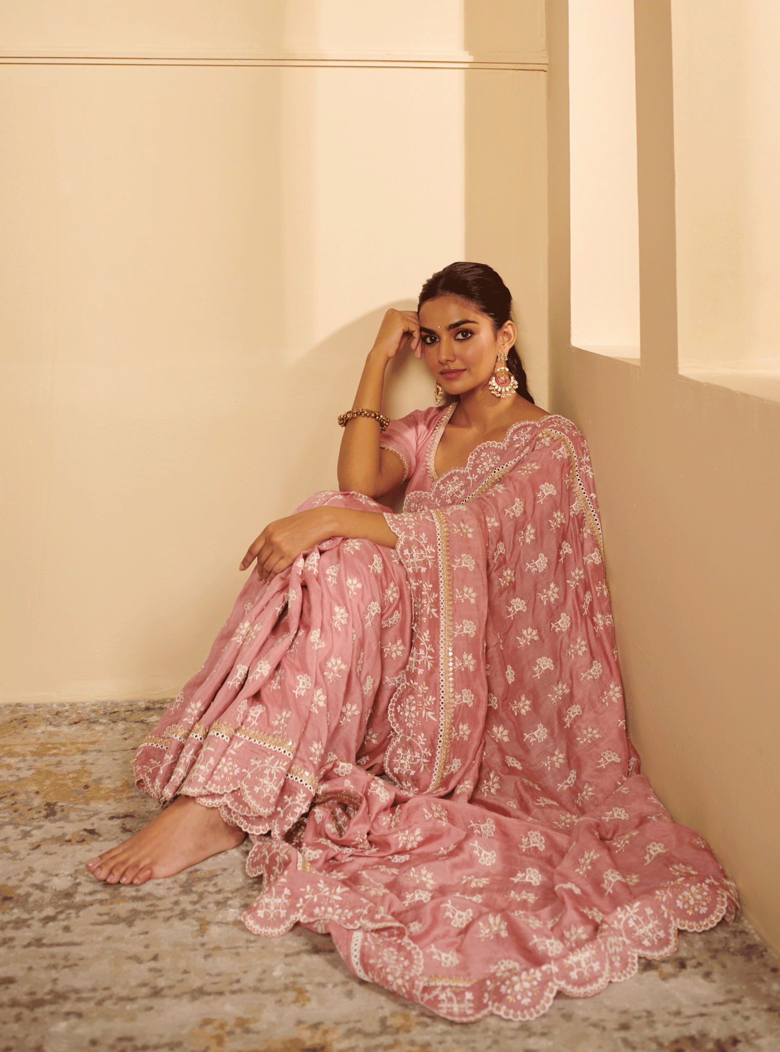 Mulmul Silk Nirvana Mauve Saree