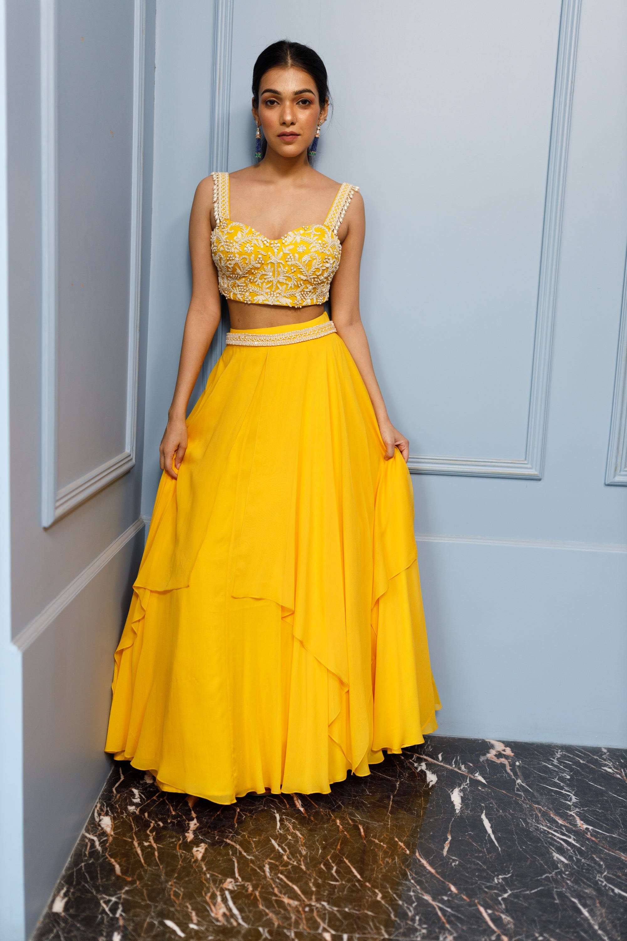 Mango Bustier and Panelled Skirt Set