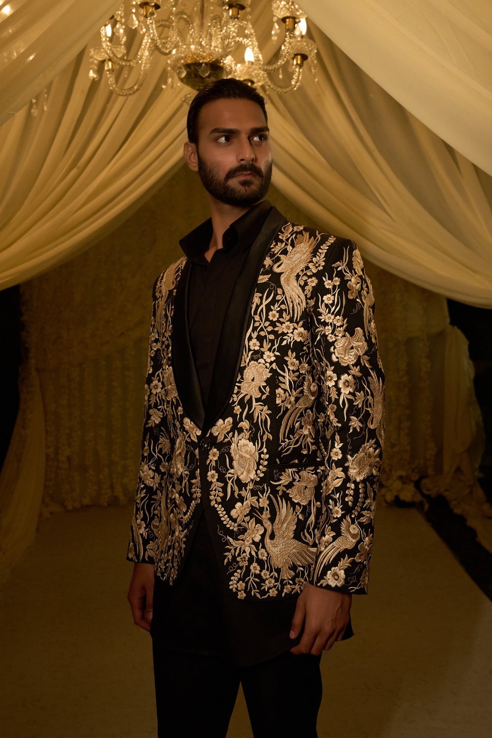 Ali Fazal In Shawl Lapel Tuxedo Set