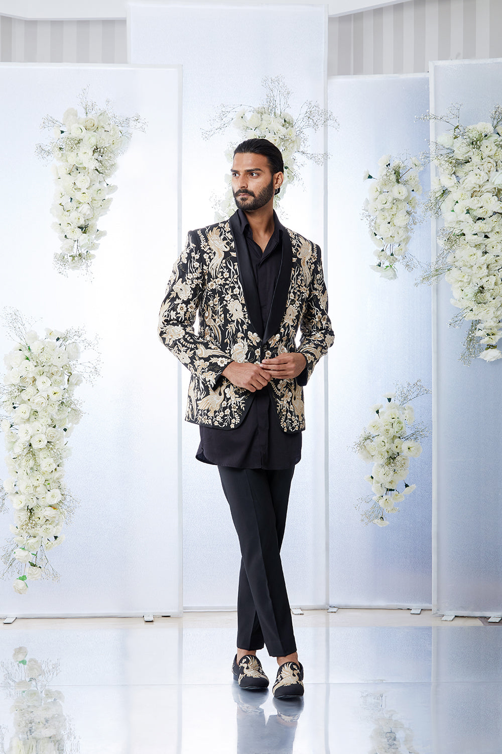 Ali Fazal In Shawl Lapel Tuxedo Set