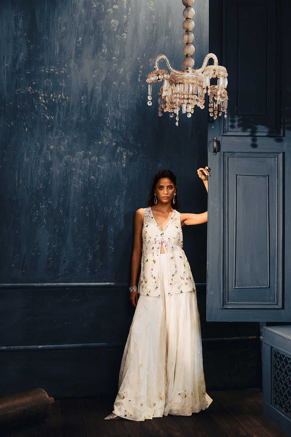 White Pearl Sharara Set