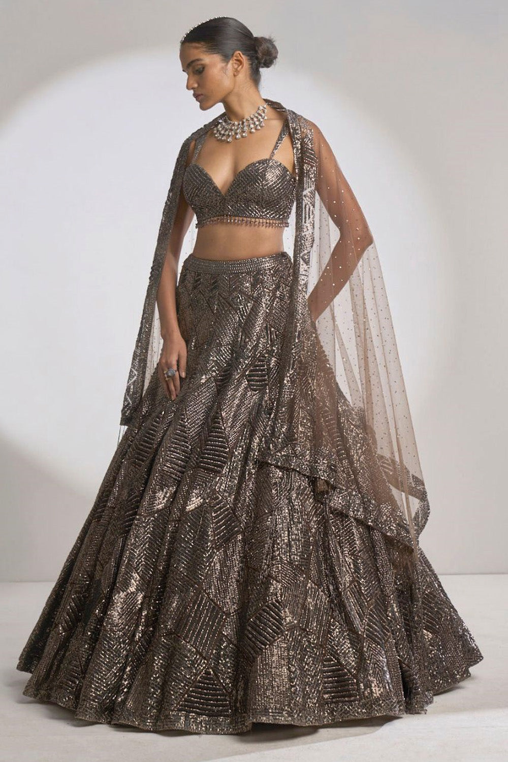 Metallic Sequin Lehnega Set