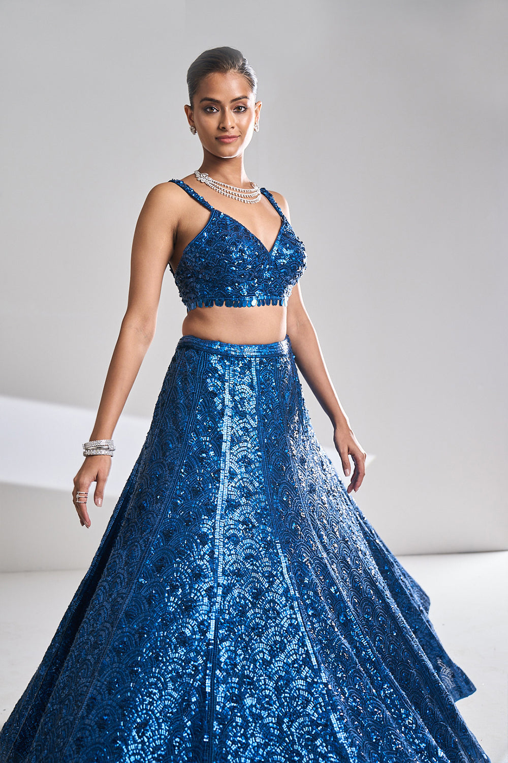 Persian Scallop Lehenga Set