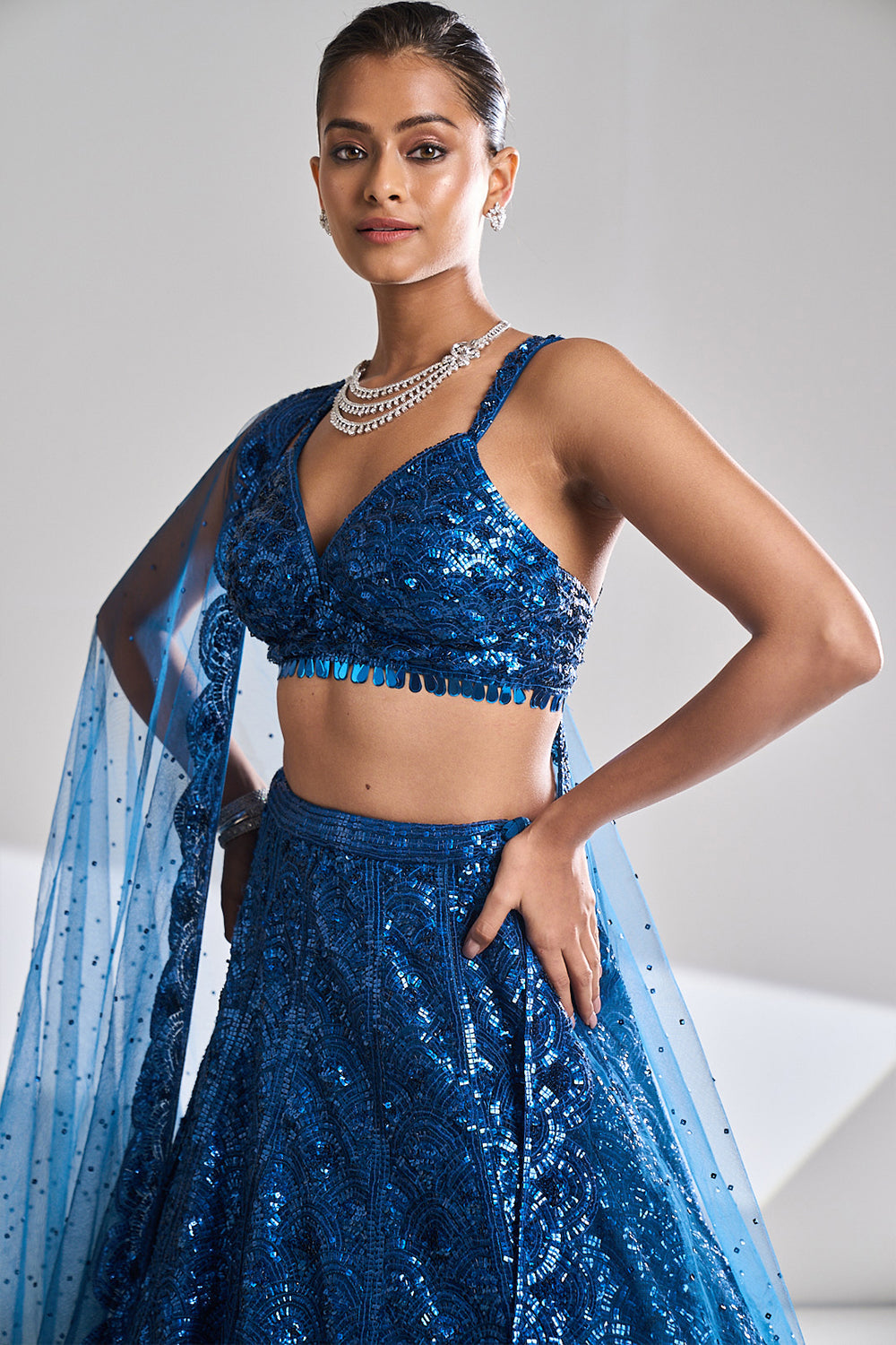 Persian Scallop Lehenga Set