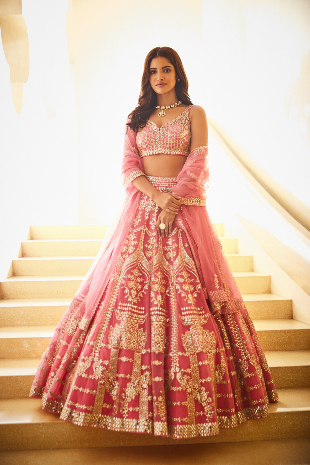 Pink Gota Patti Lehenga Set