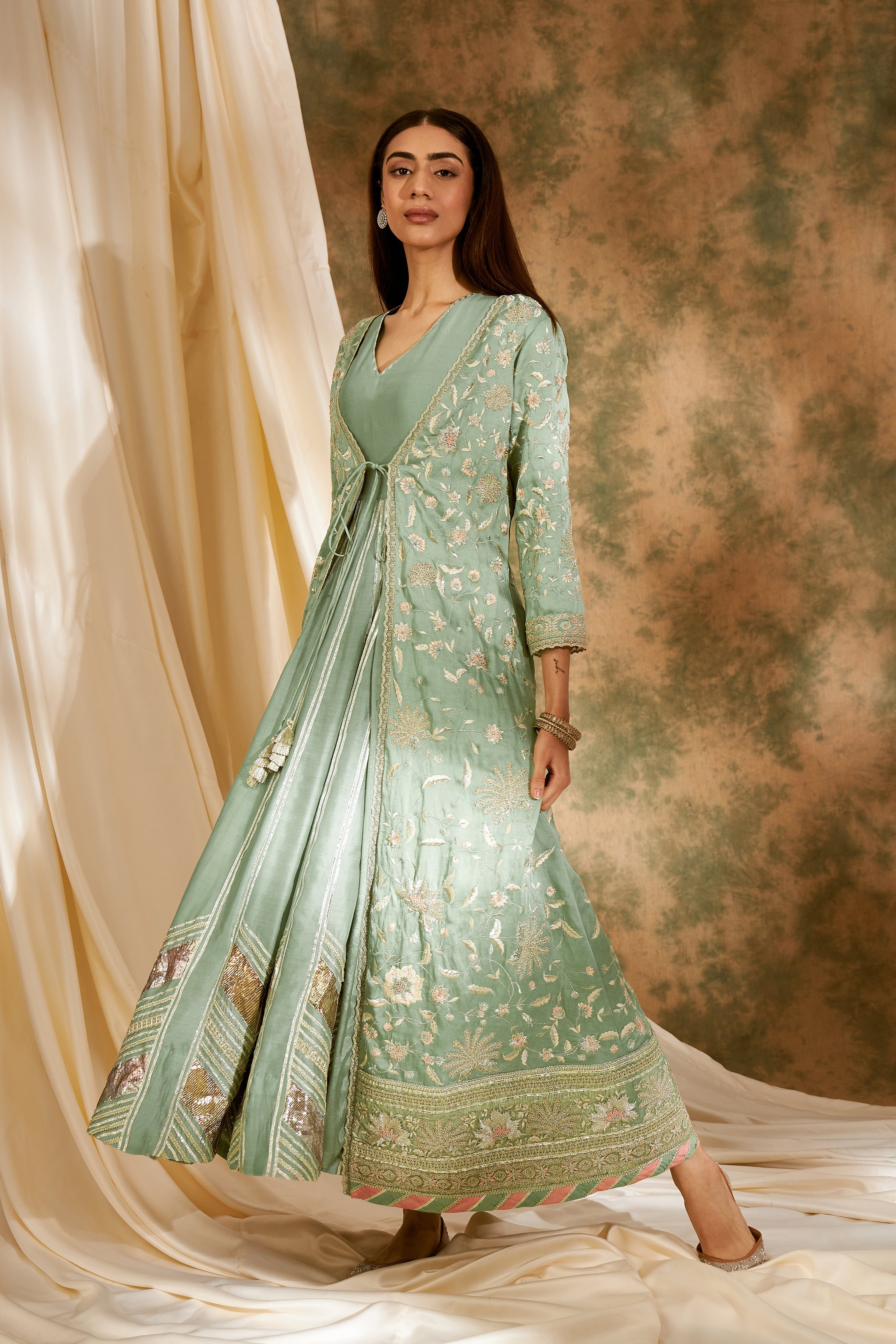 Metallic Mirai Closed Jacket With Slip