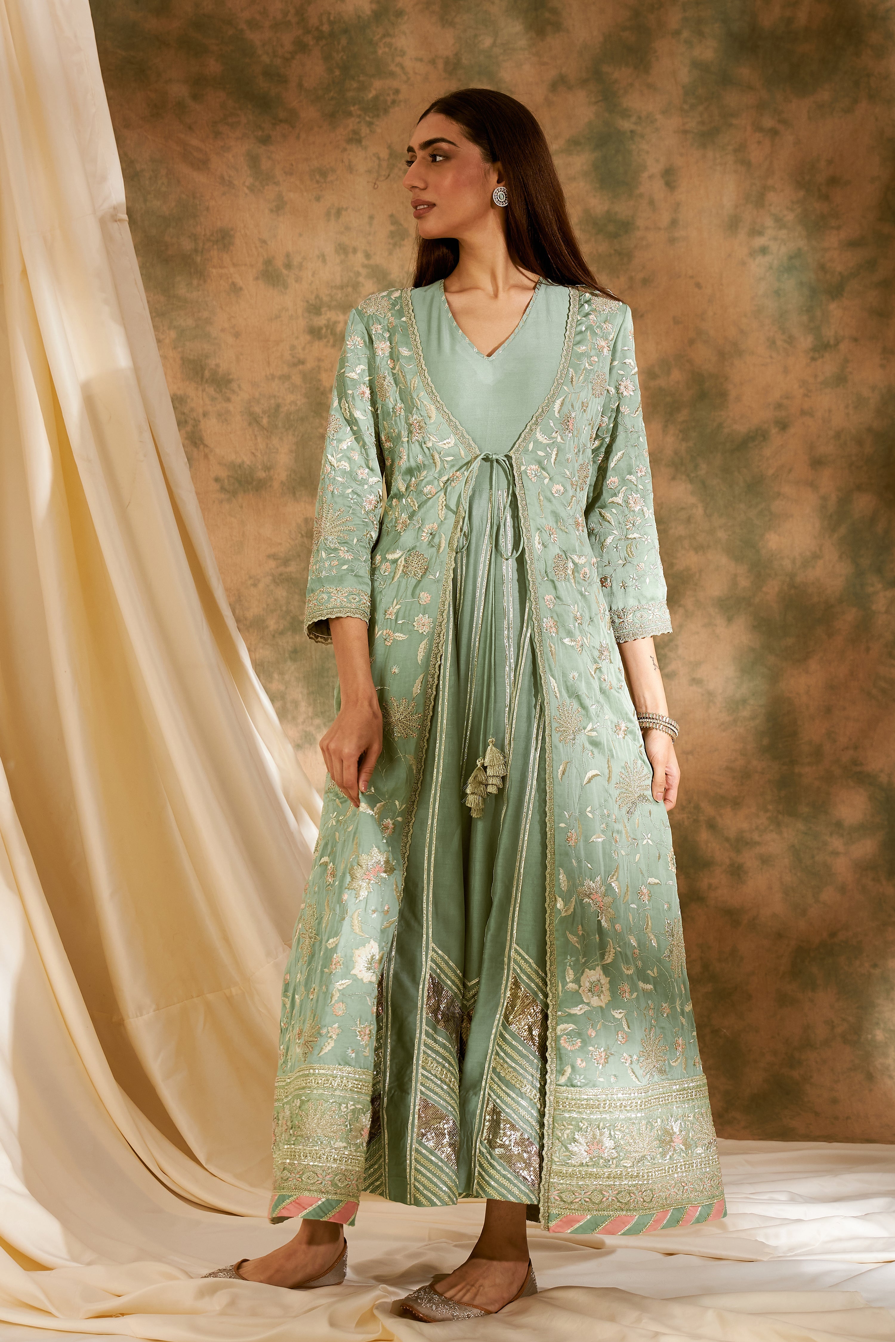 Metallic Mirai Closed Jacket With Slip