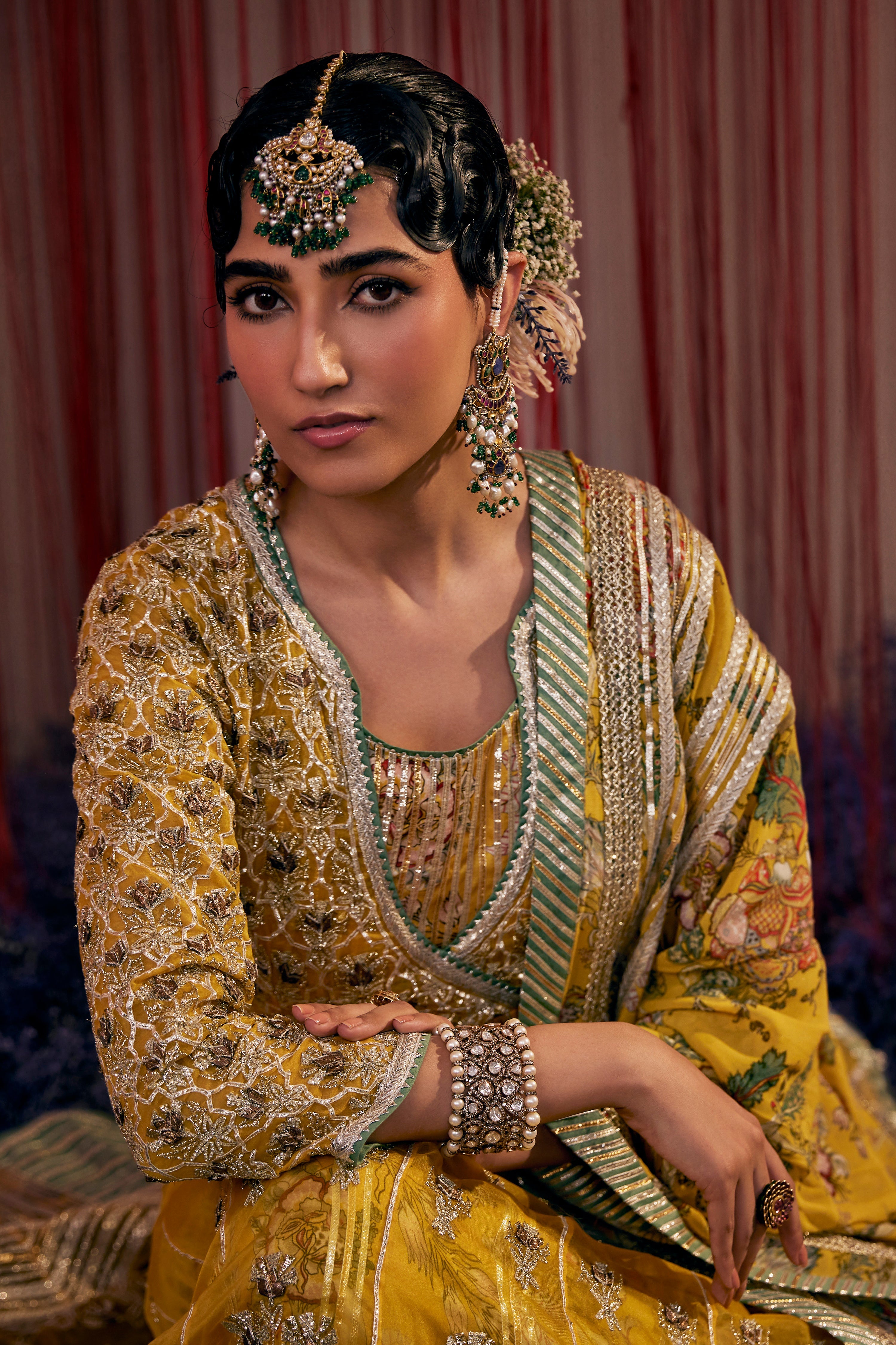 Noor Keyhole Kaleedar With Slip And Dupatta