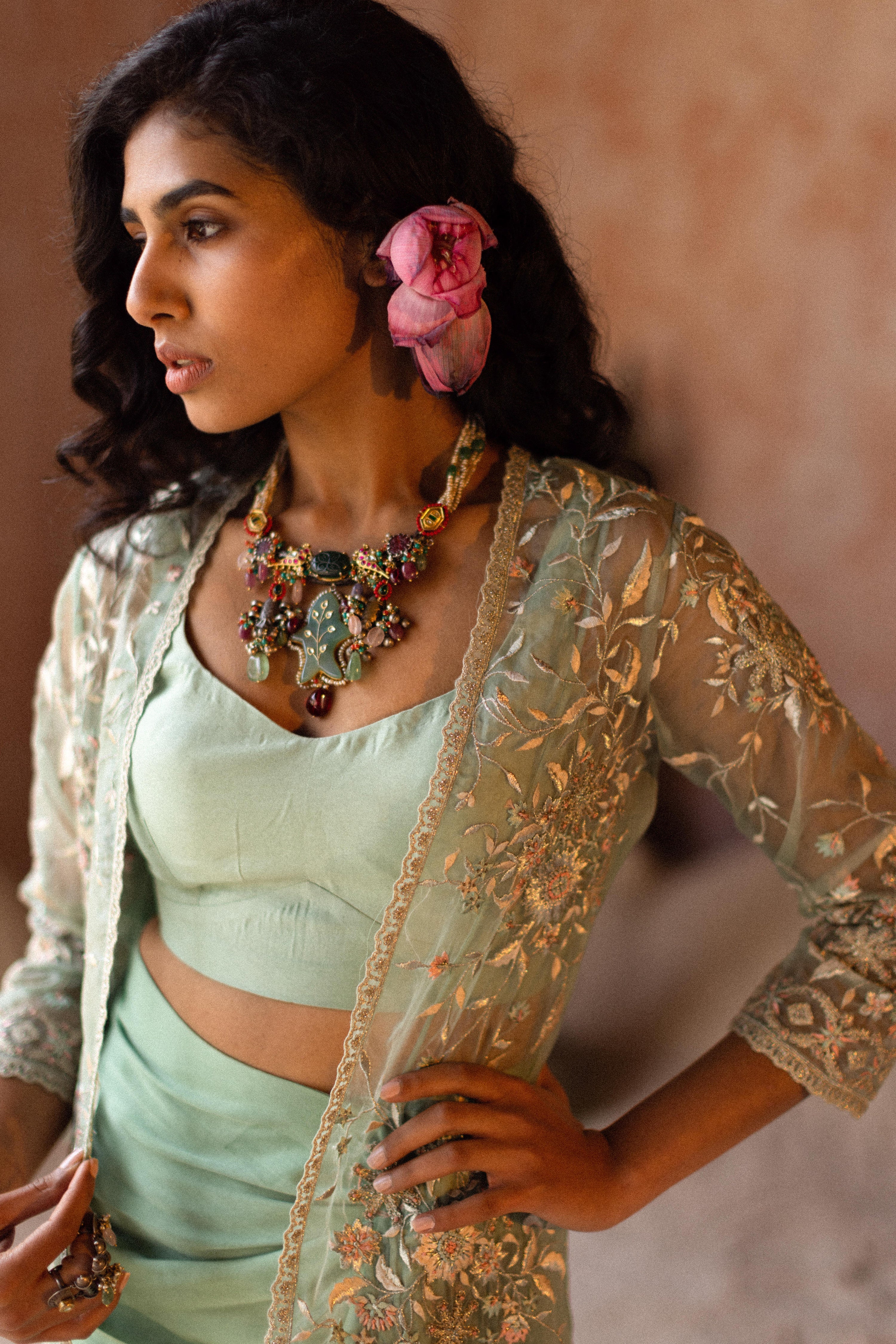 Metallic Mirai Open Jacket