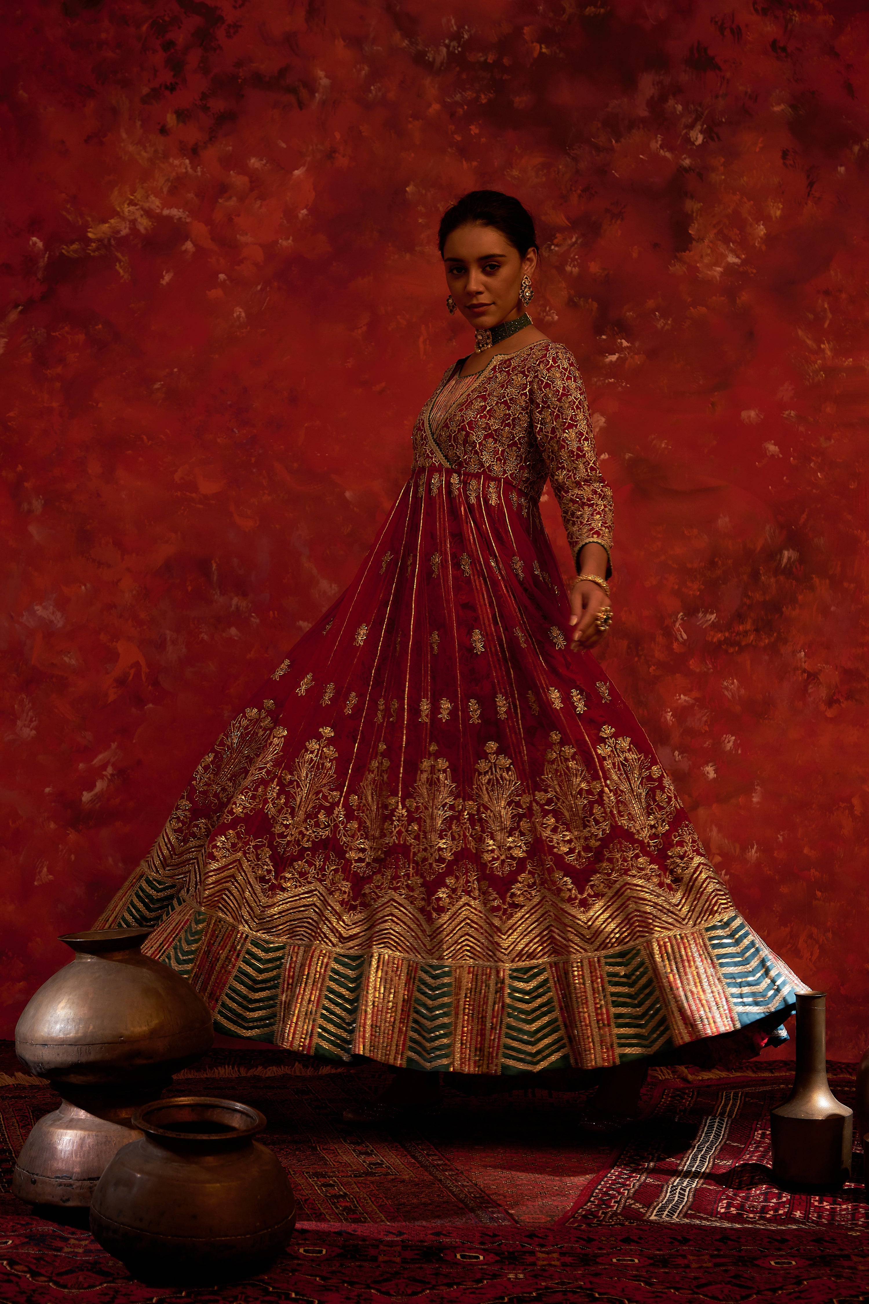 Noor Keyhole Kaleedar With Slip And Dupatta
