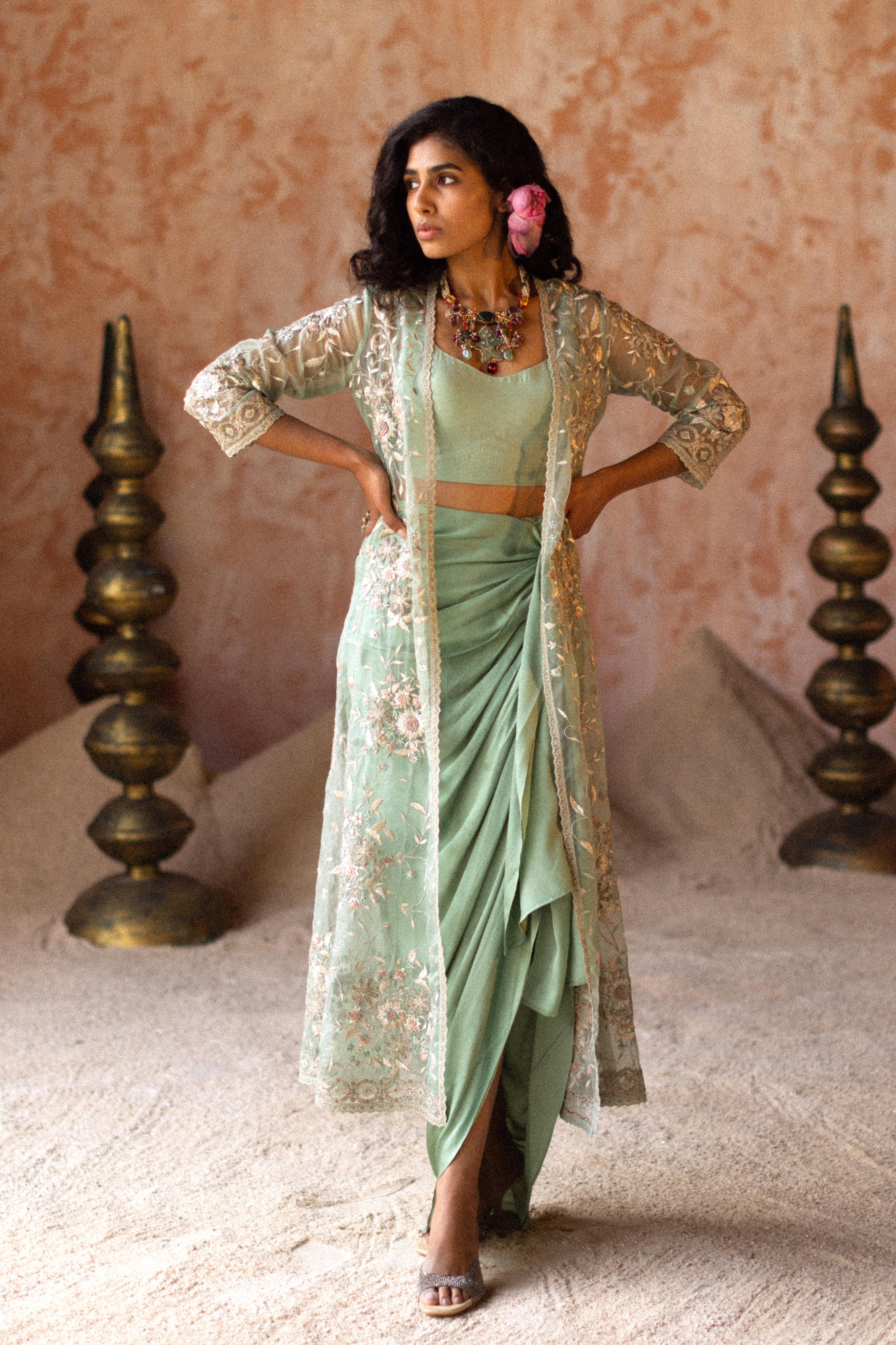 Metallic Mirai Open Jacket