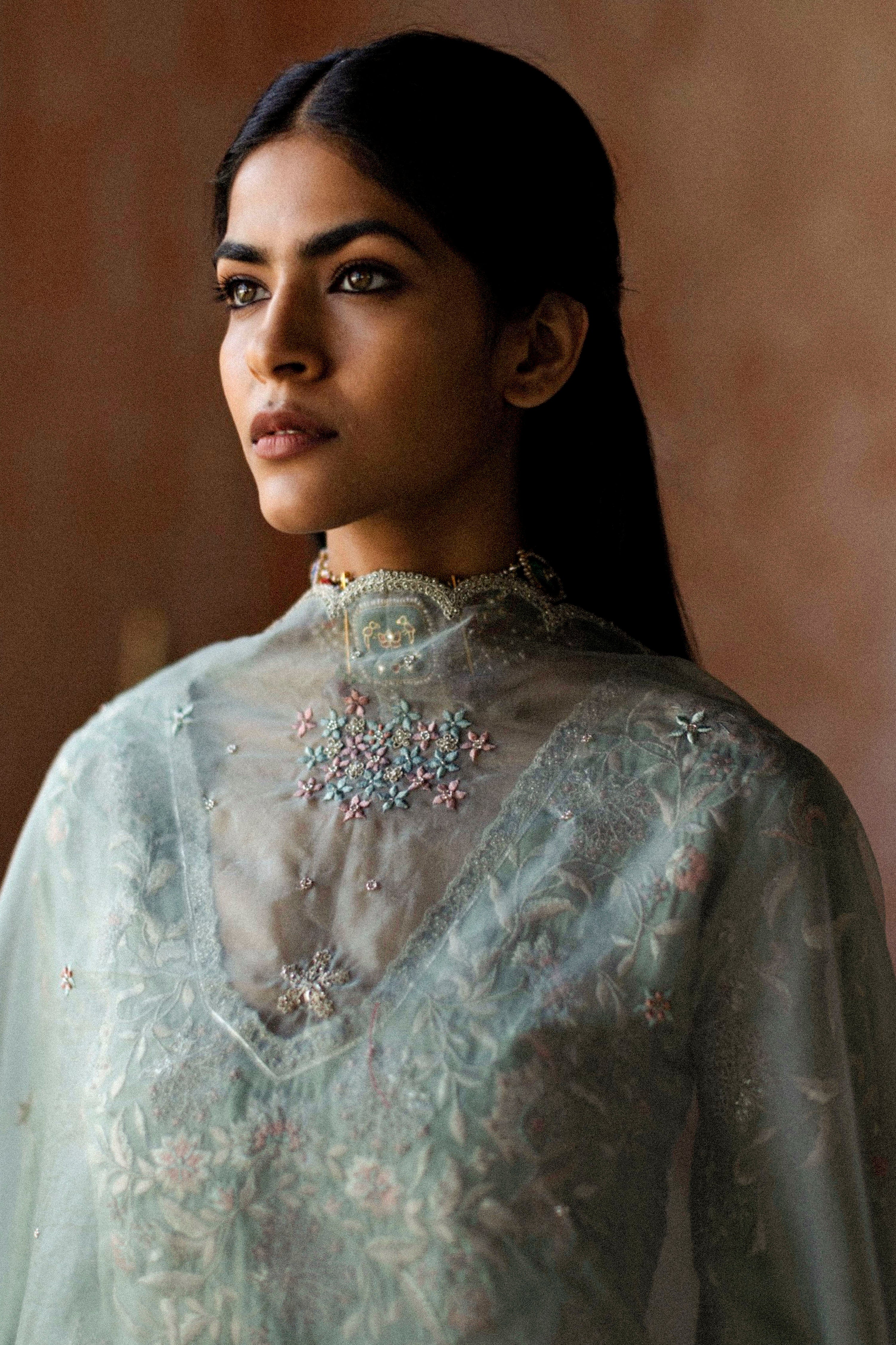 Metallic Mirai Short Kurta & Sharara