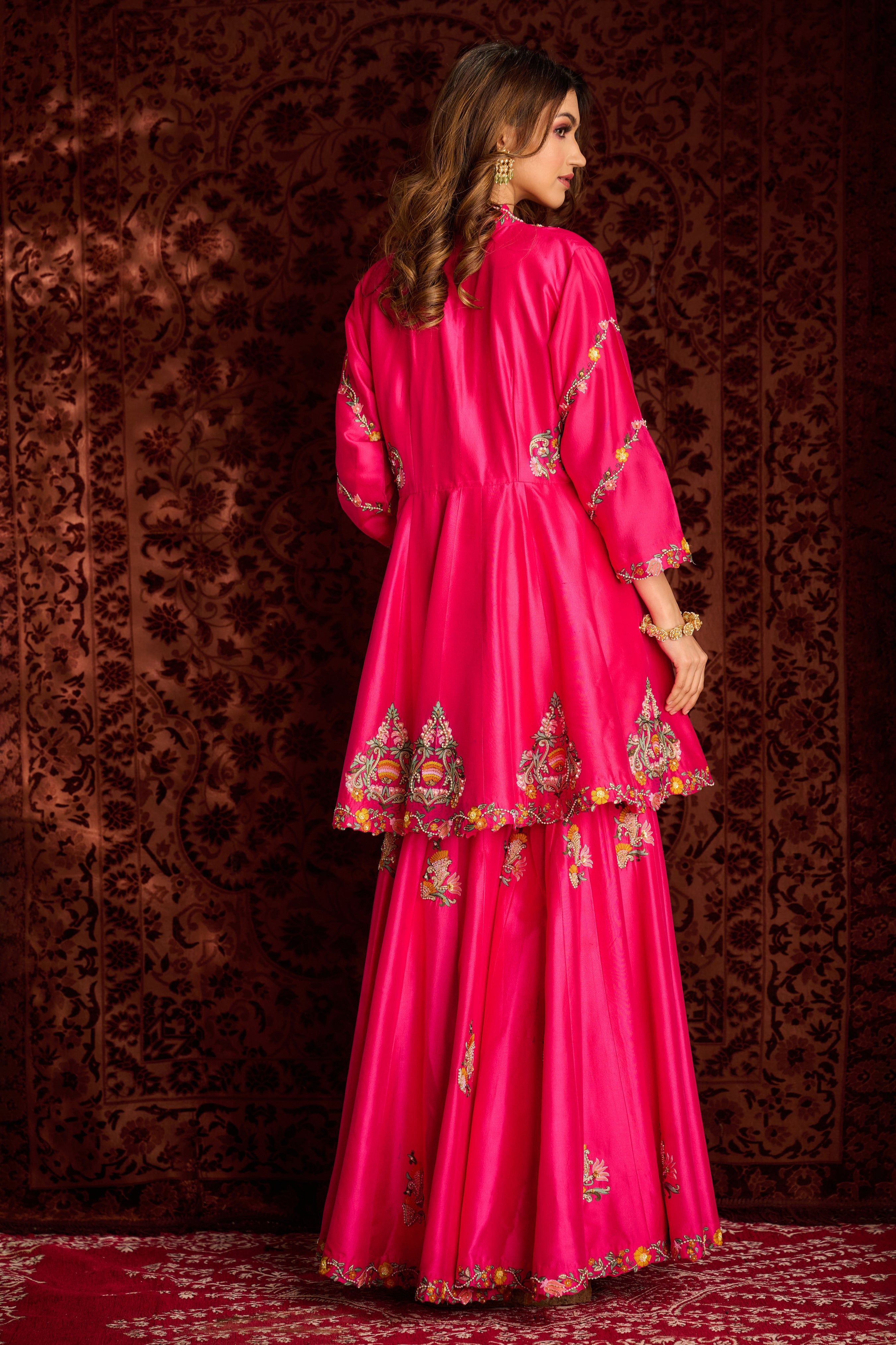 Hot Pink Sharara Set
