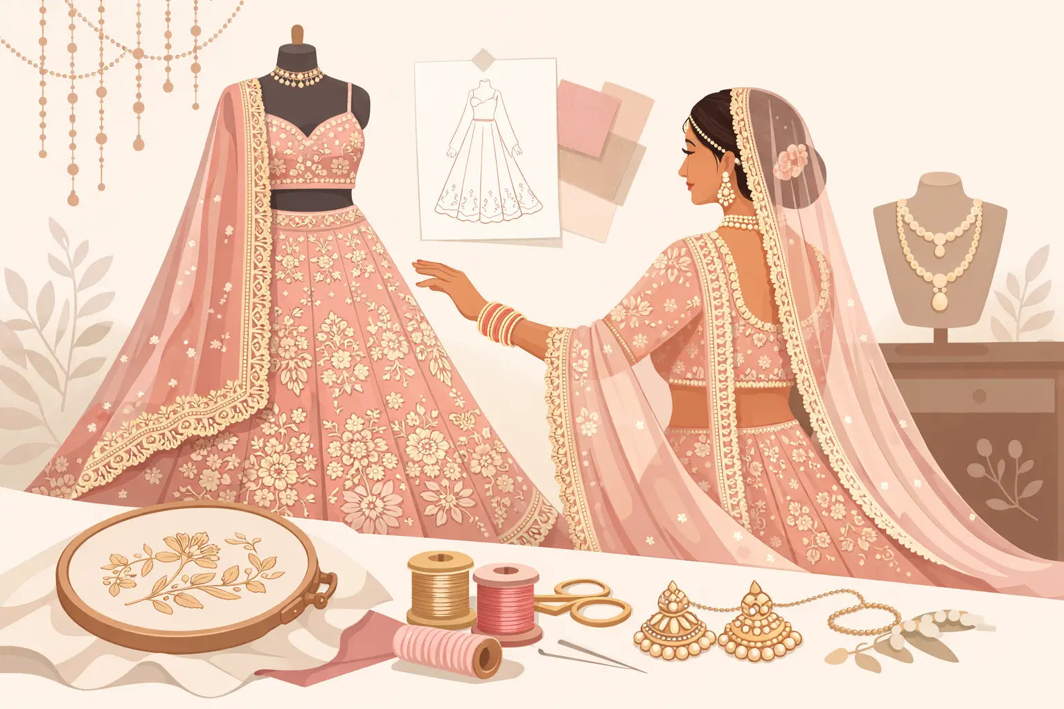 A Bridal Lehenga Embroidery Review for Brides