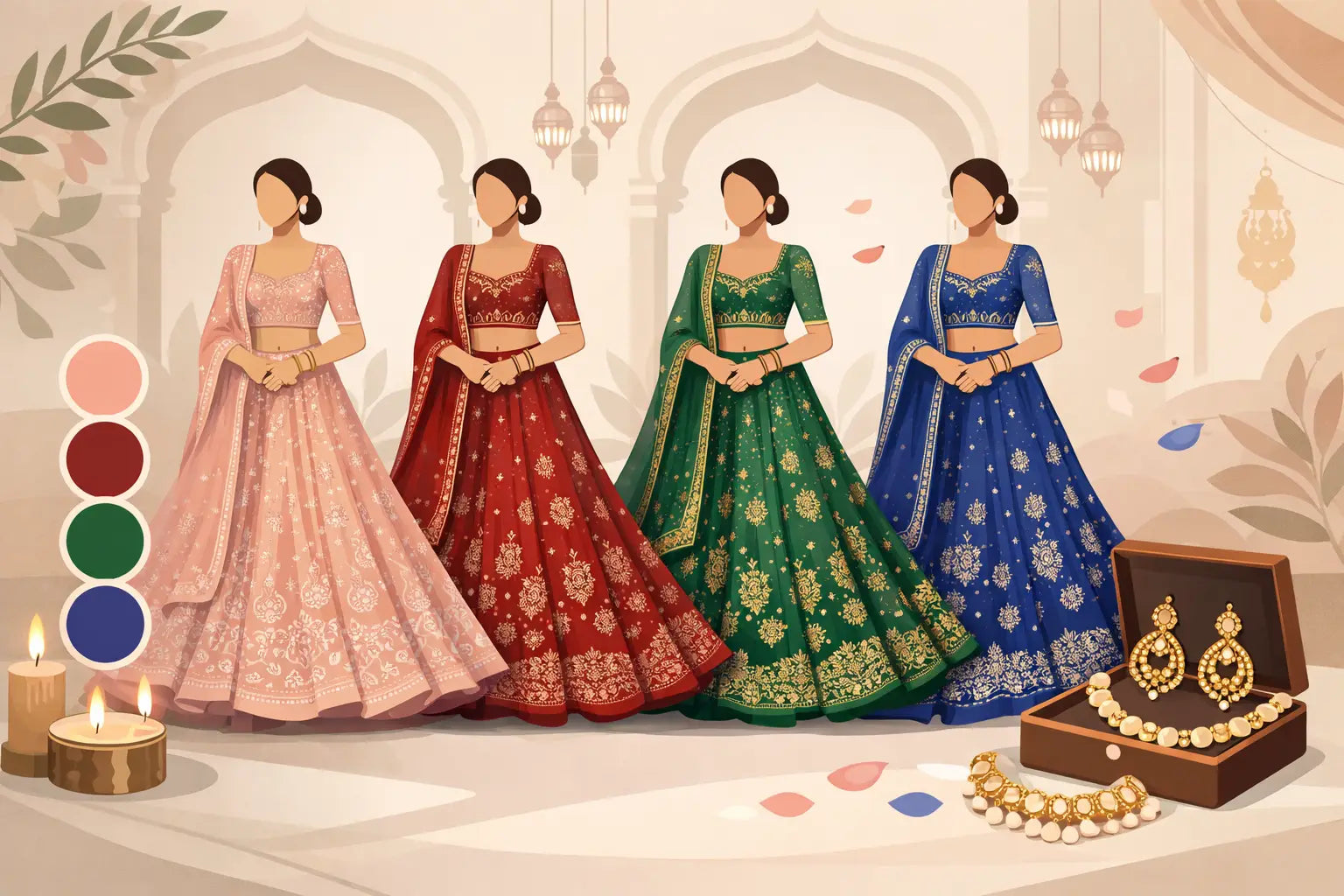 Best Colours for Reception Lehenga