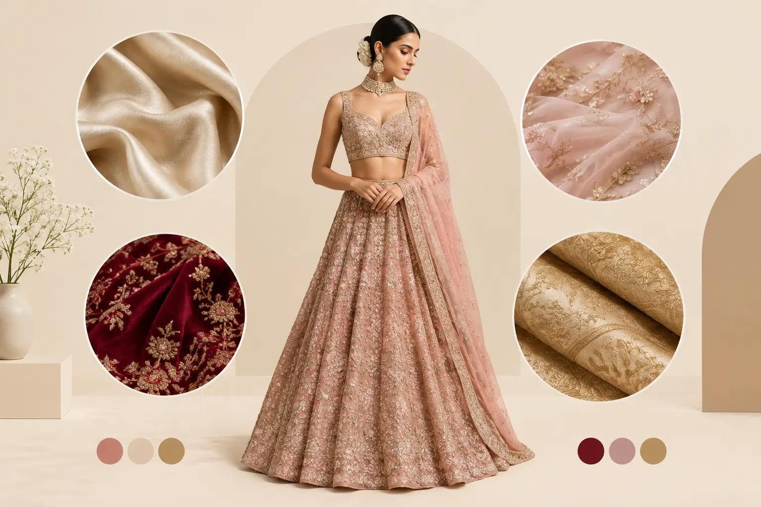 Best Fabrics for Bridal Lehengas, Chosen by Experts