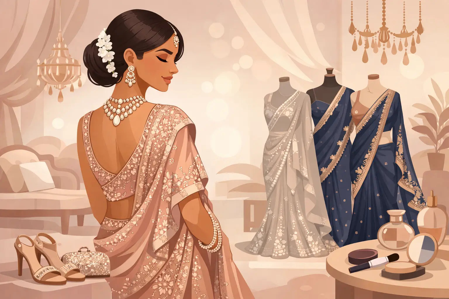 How to Style Reception Saree for a Luxe Look