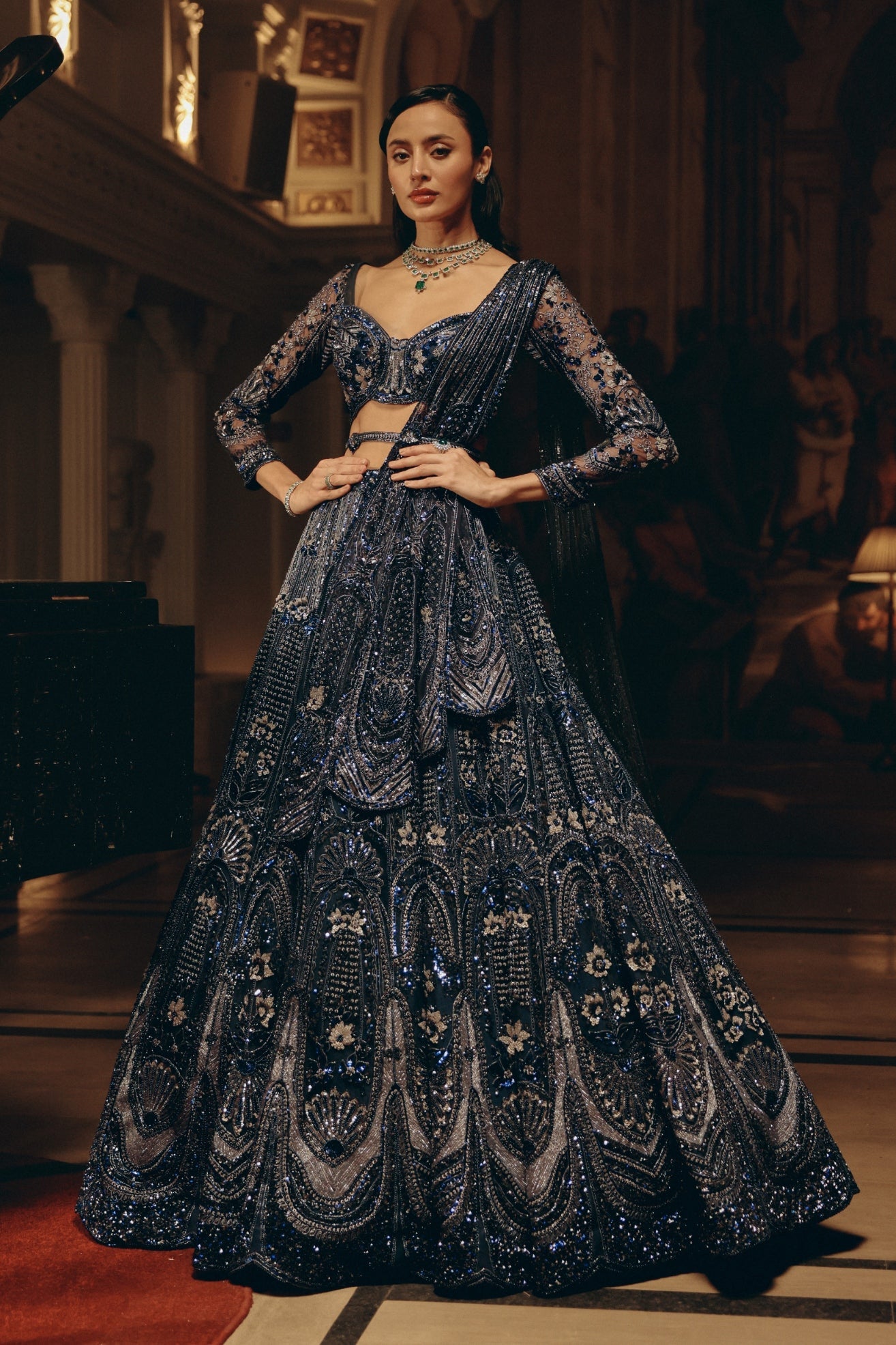 Nocturnal Majesty Lehenga