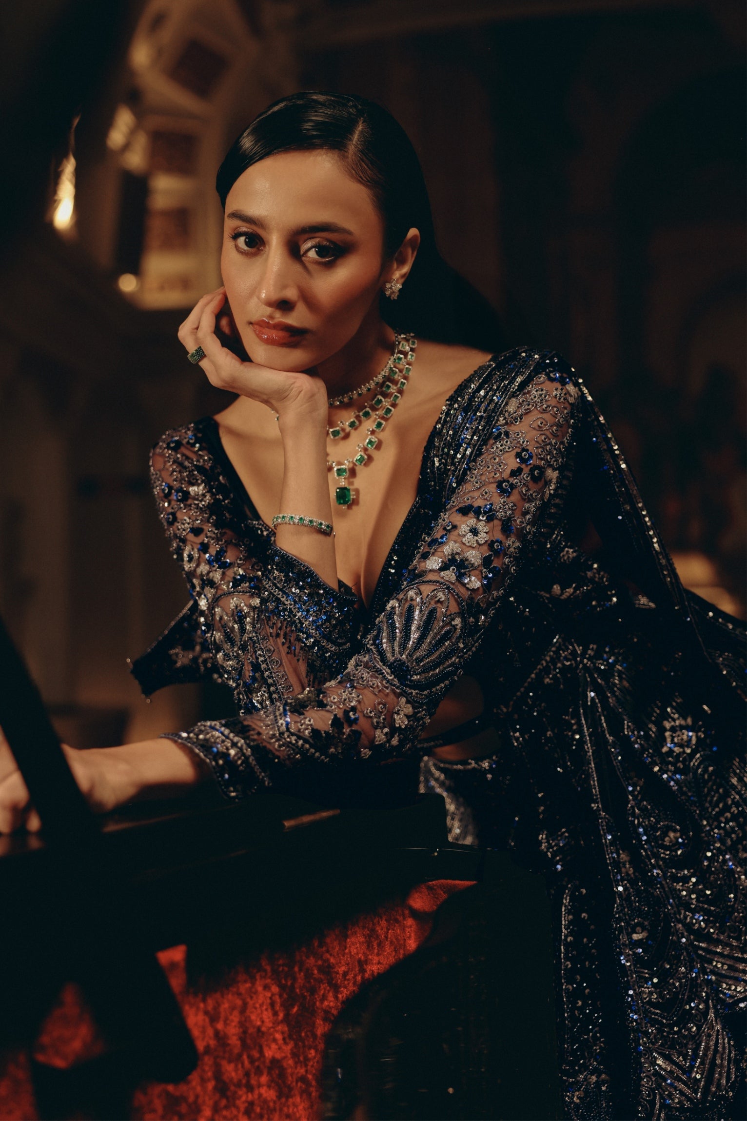 Nocturnal Majesty Lehenga