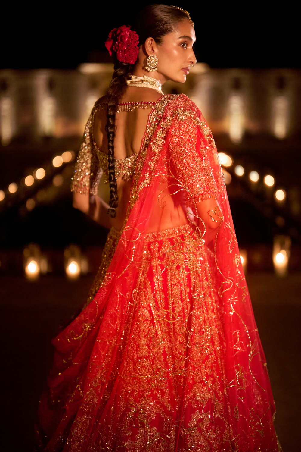 Red Zardosi Lehenga Set