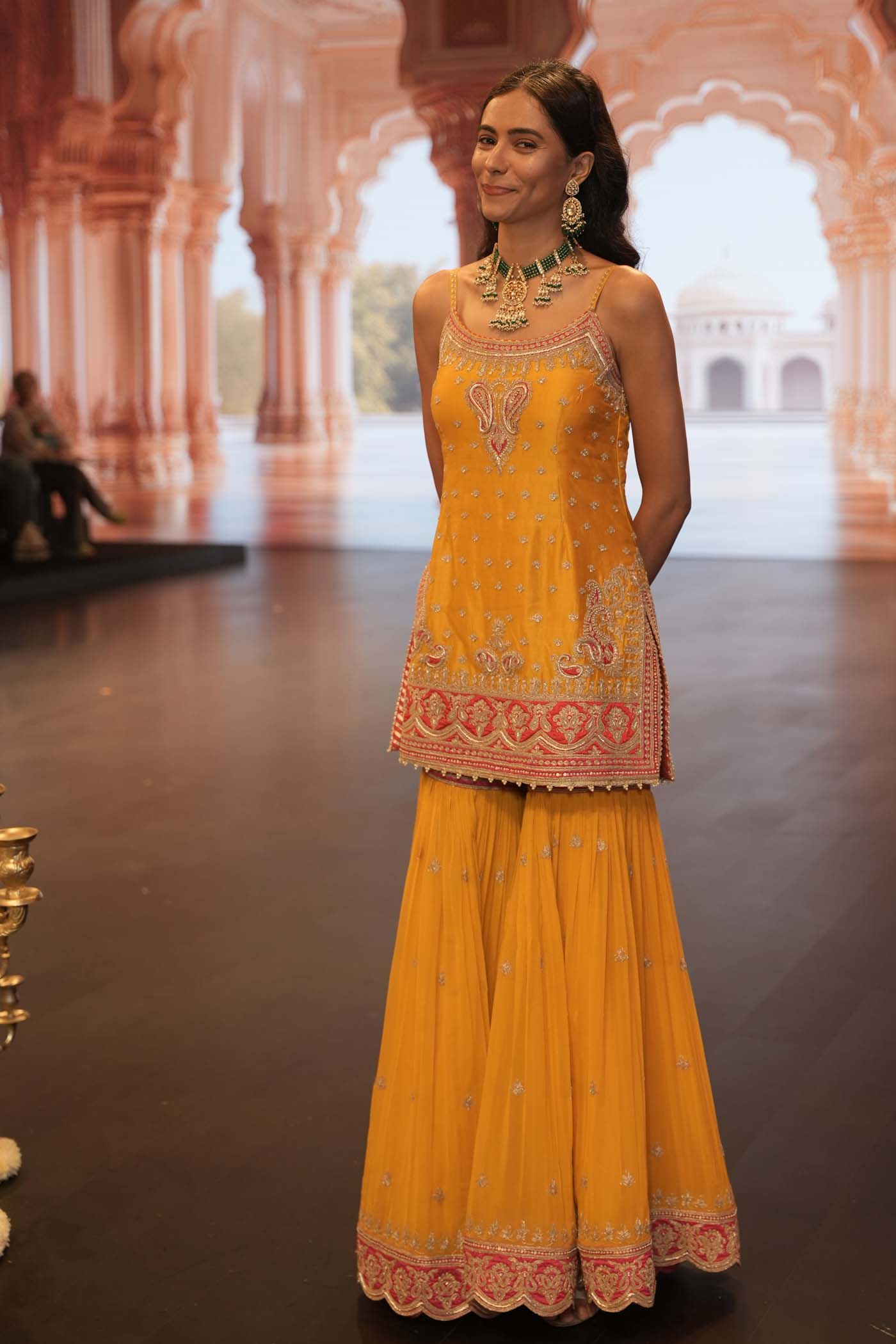 Kriti Sanon In Mehan - Heirloom Mustard Short Kurta With Garara