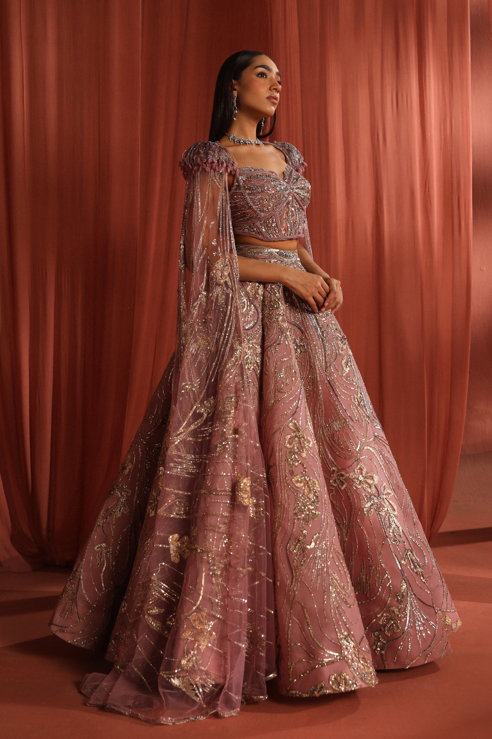 Rosy Petal Skirt And Top