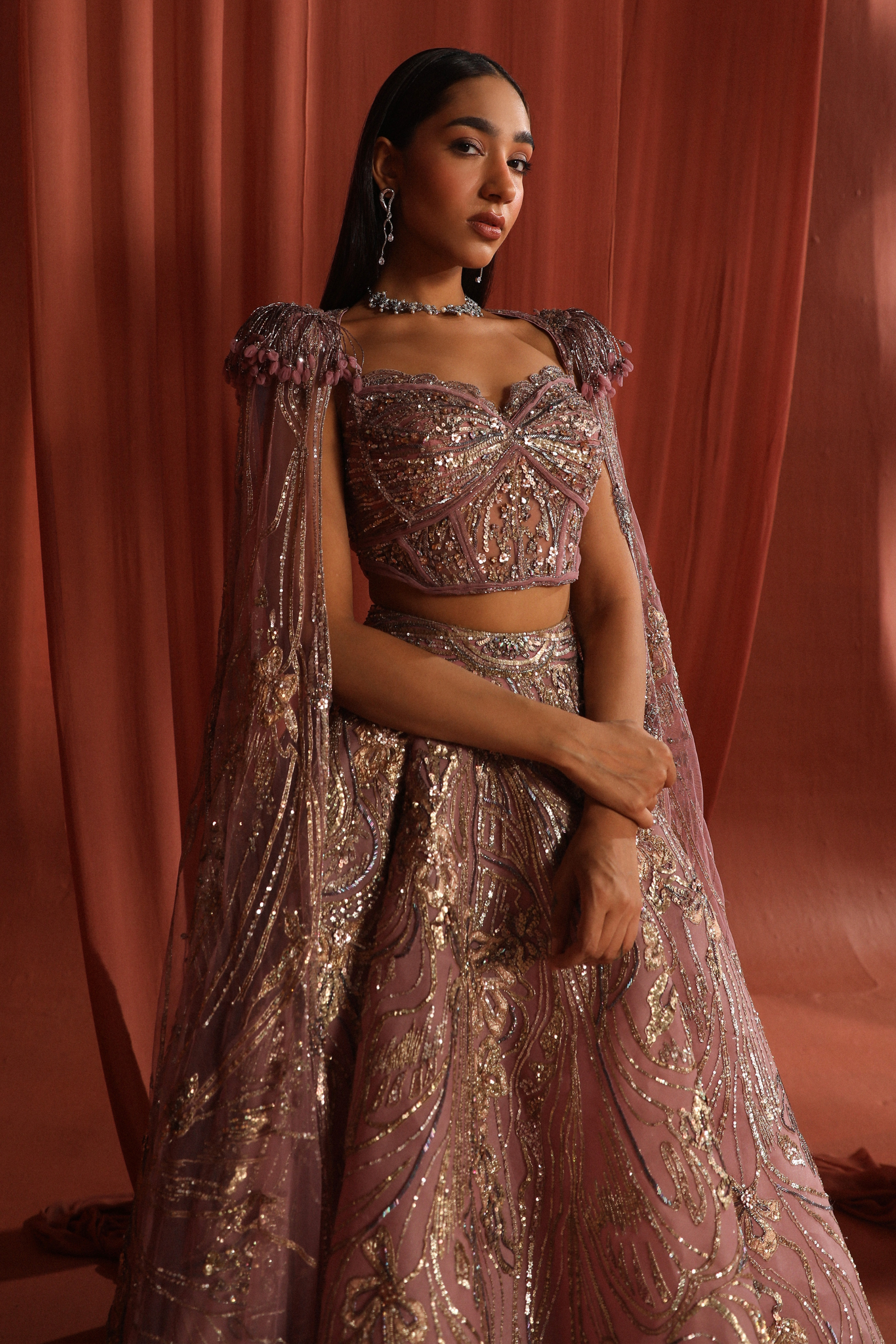 Rosy Petal Skirt And Top