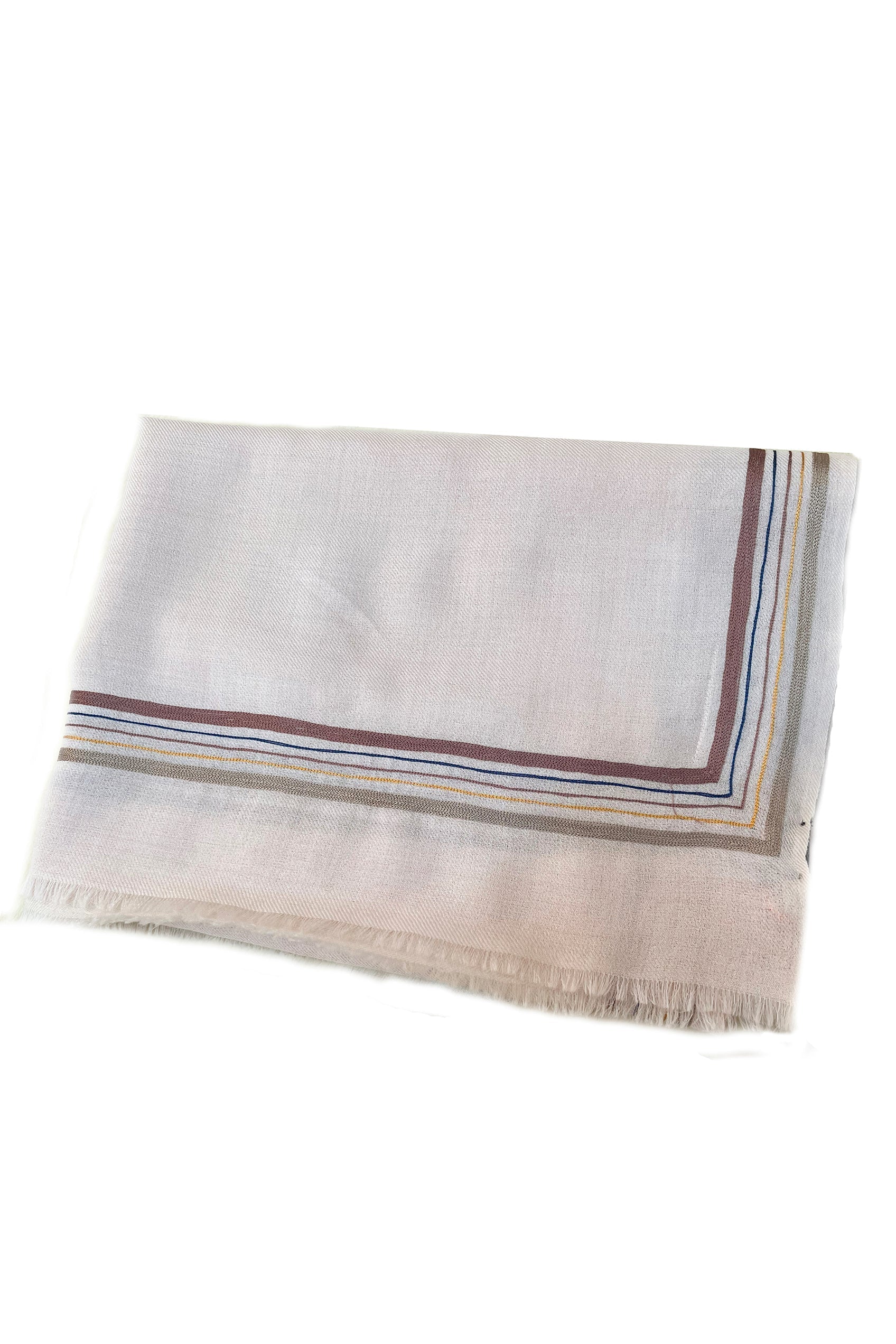 The Capitalist | Embroidered Fine Wool Silk Stole