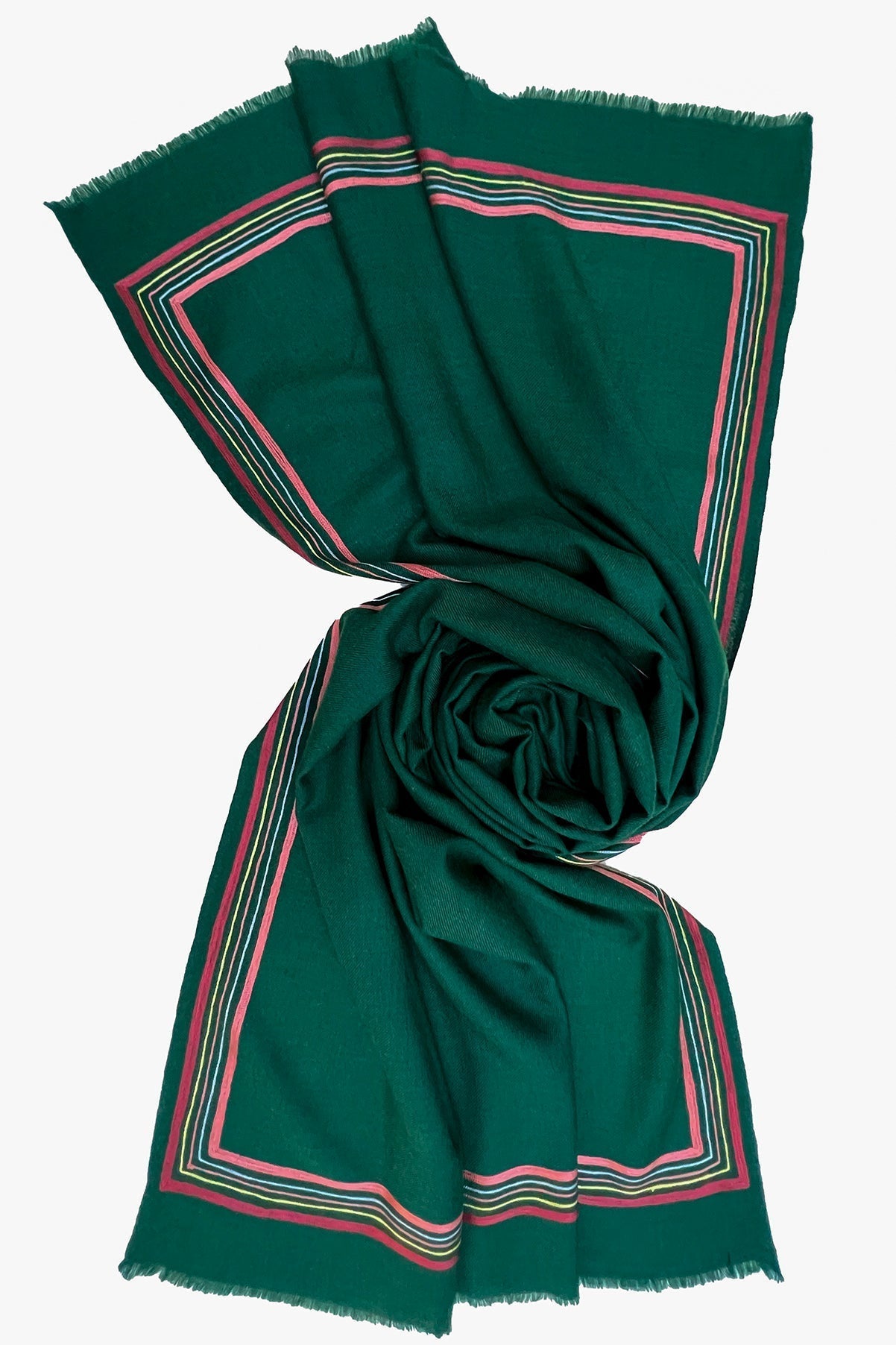 The Capitalist | Embroidered Fine Wool Silk Stole