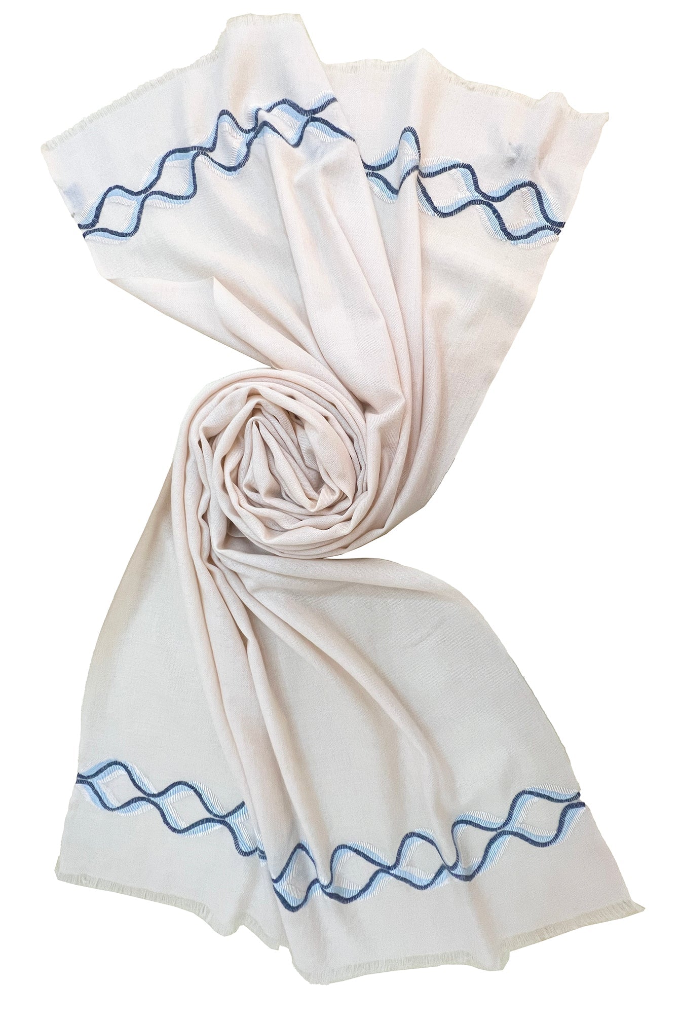 The Statesman | Embroidered Fine Wool Silk Stole